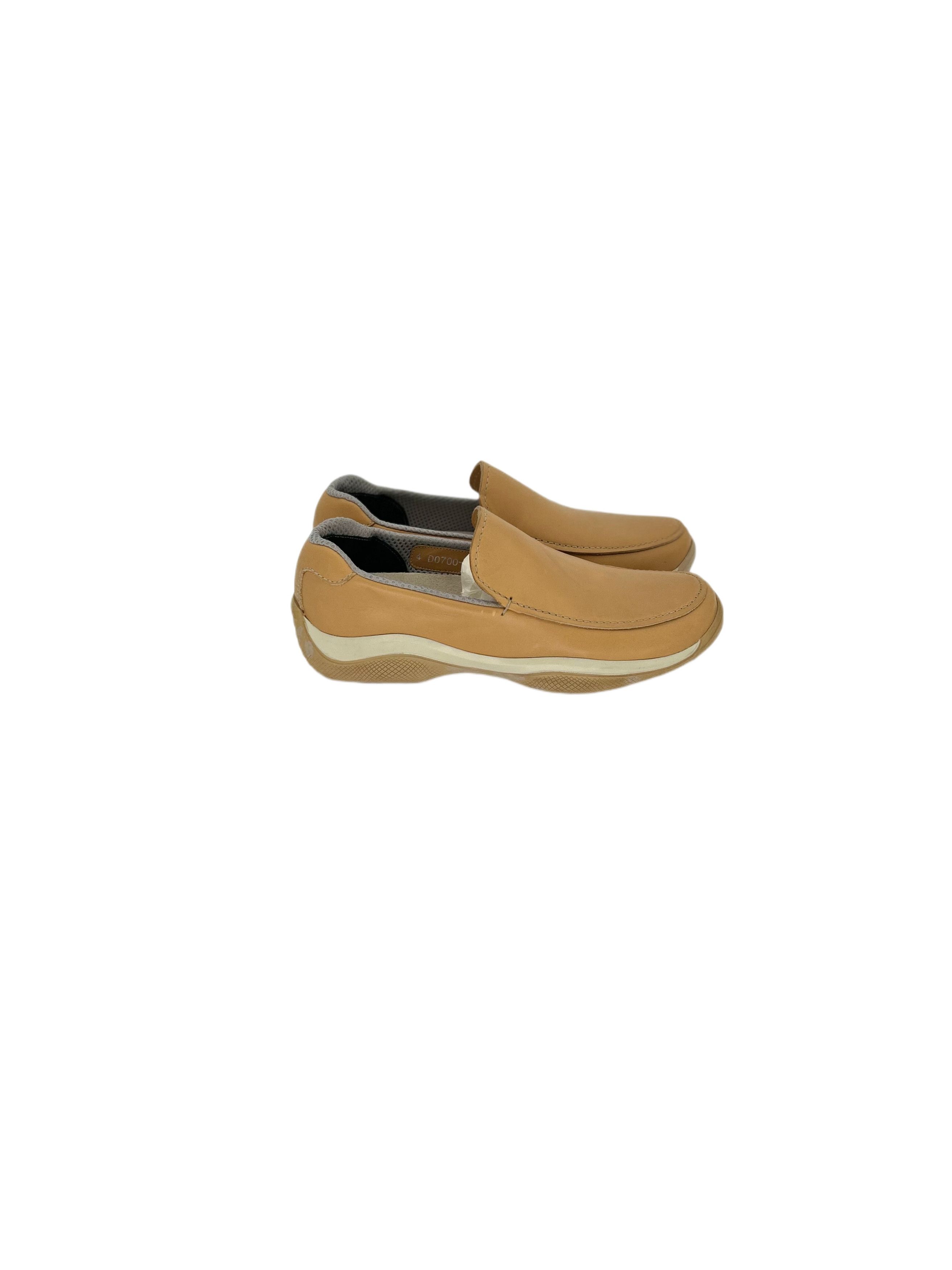 Prada Prada Linea Rossa 'Sport' Sand Calf Leather Loafers Size US 6.5 / EU 39-40 - 2 Thumbnail
