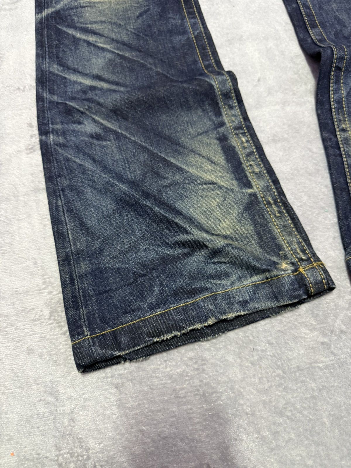 If Six Was Nine Lolita By Concert Club Shadow Mud Wash Claw Flared Jeans Size US 30 / EU 46 - 9 Thumbnail
