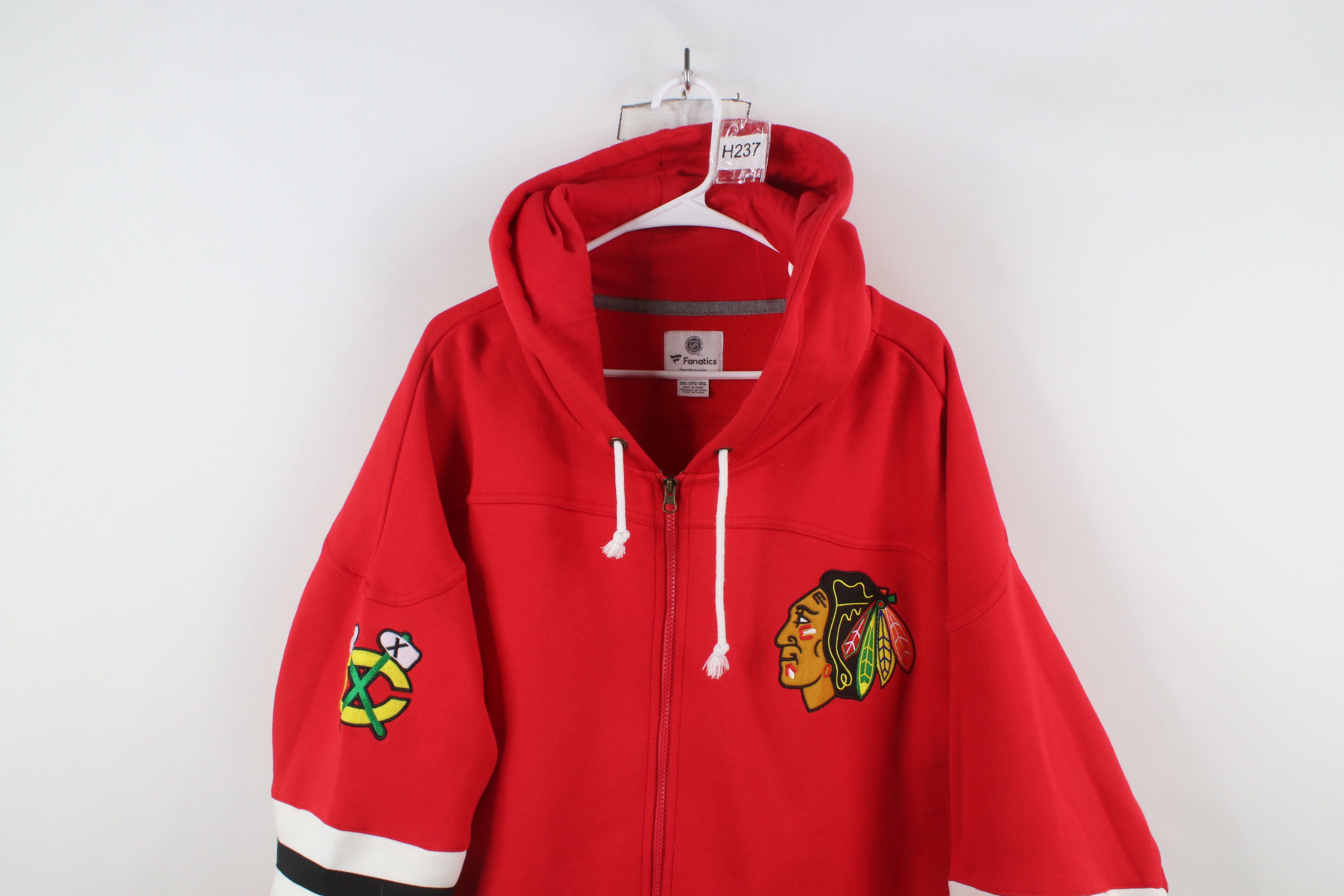 Vintage Fanatics Blackhawks Hockey Jersey Hoodie Sweatshirt Red Size US XXL / EU 58 / 5 - 2 Thumbnail