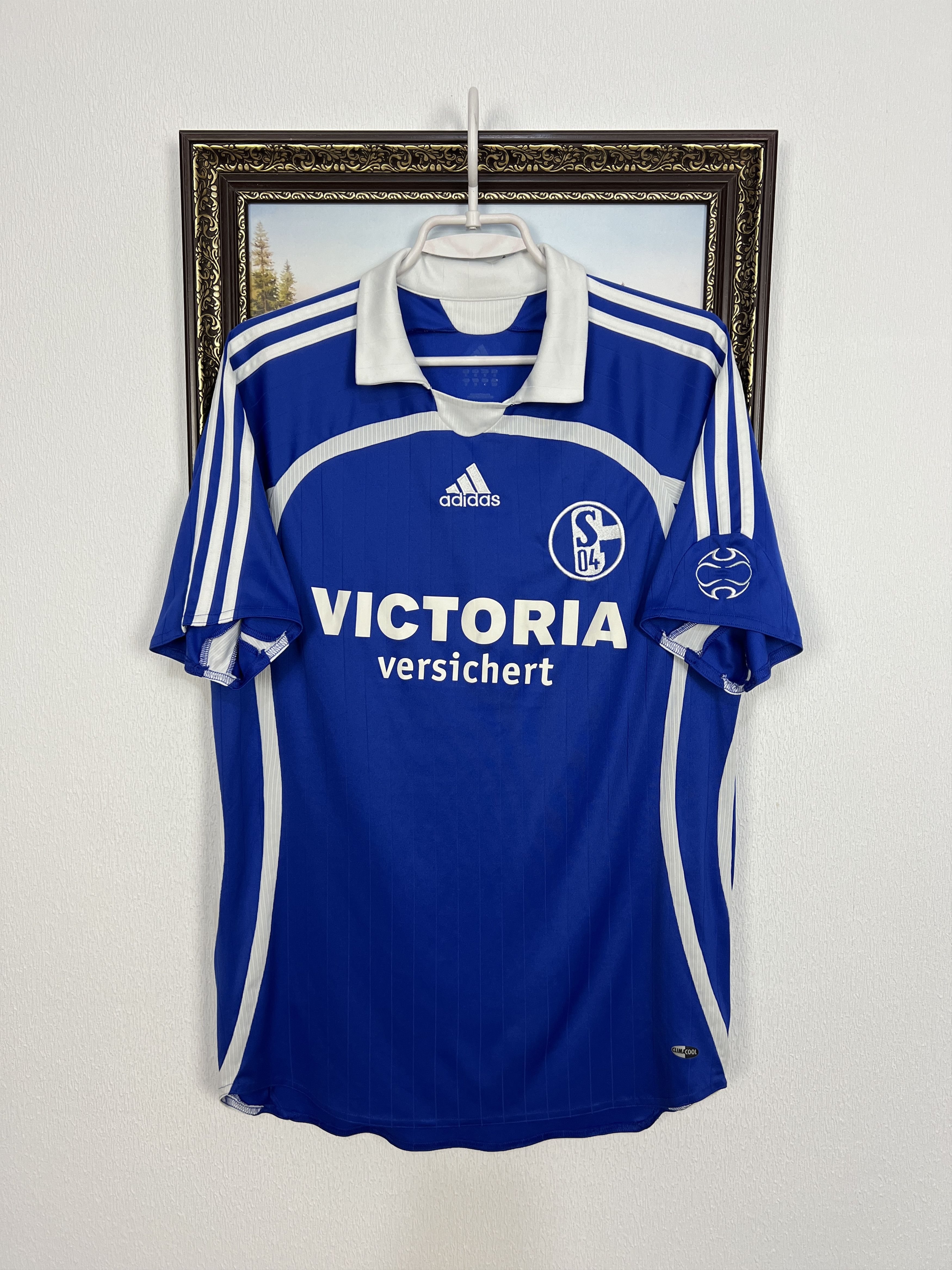 Adidas FC Schalke 04 Home football shirt 2006 Soccer Blue Size US M / EU 48-50 / 2 - 1 Thumbnail