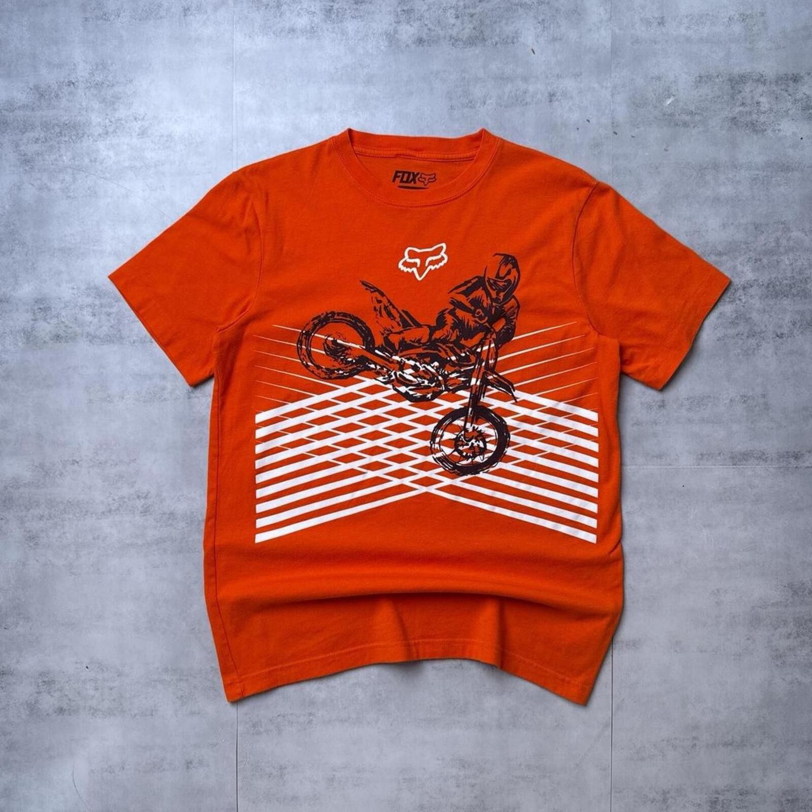 Fox Racing Y2K Fox Racing Orange Grunge Vintage t shirt Size US XL / EU 56 / 4 - 1 Thumbnail