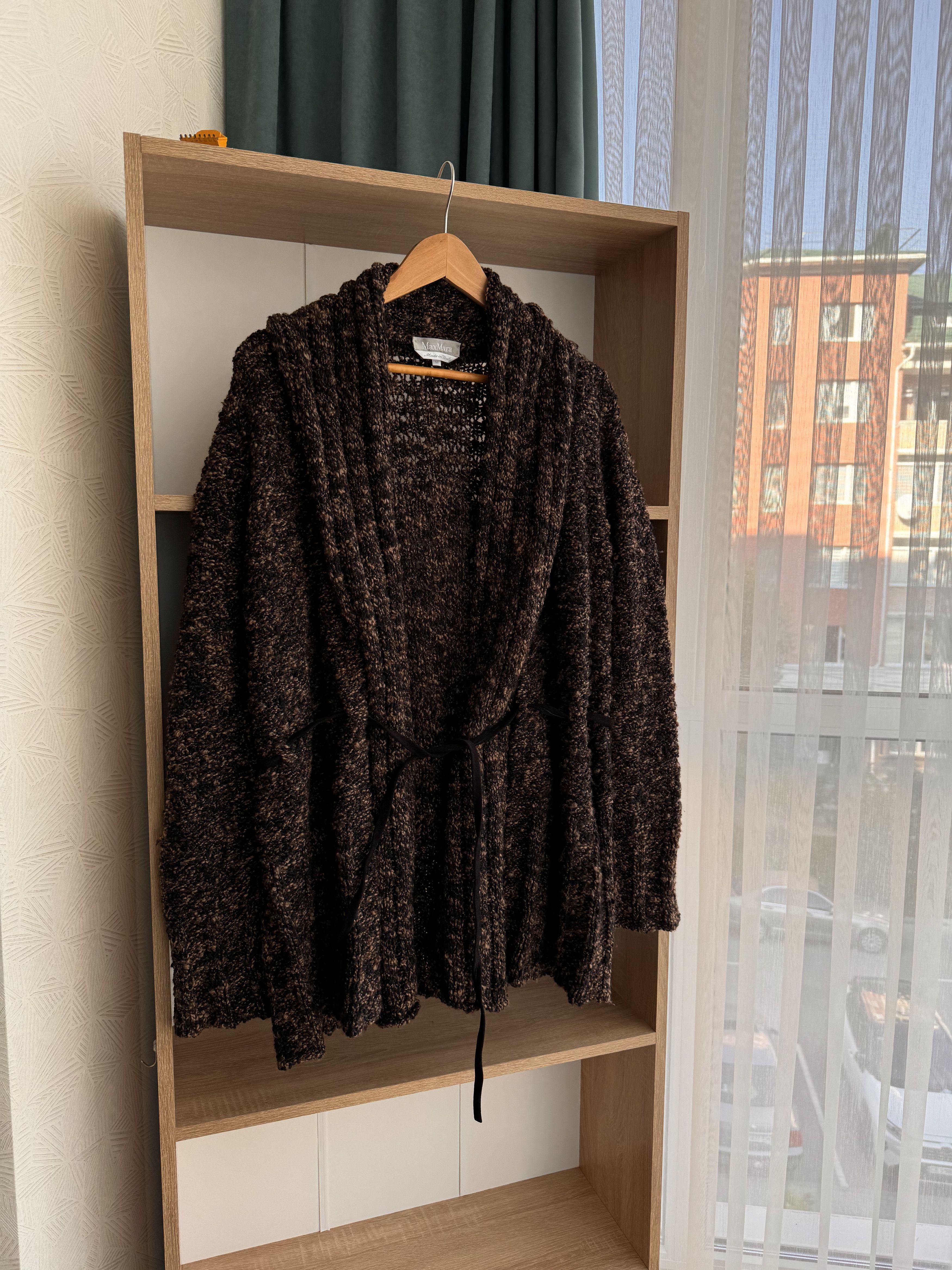 Max Mara Vintage Max Mara Giacca Brown Lana Virgin Wool Cardigan Size M / US 6-8 / IT 42-44 - 4 Thumbnail