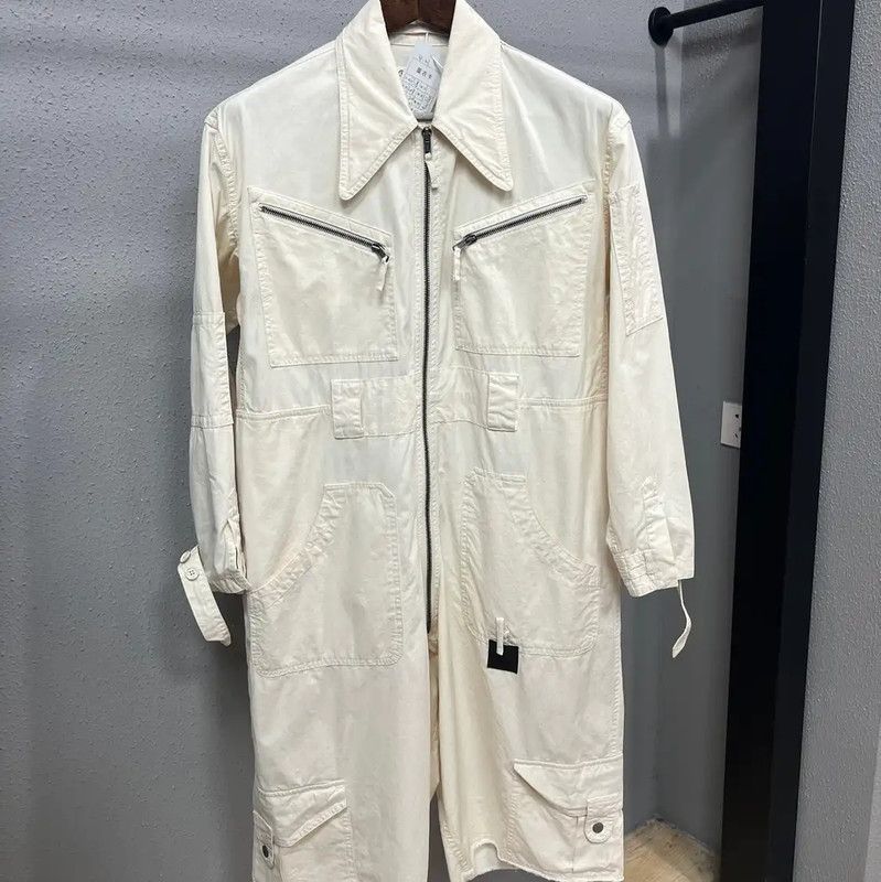 Maison Margiela Maison Margiela Beige Cotton Casual Pants for Men 0089 Size US 27 - 1 Thumbnail