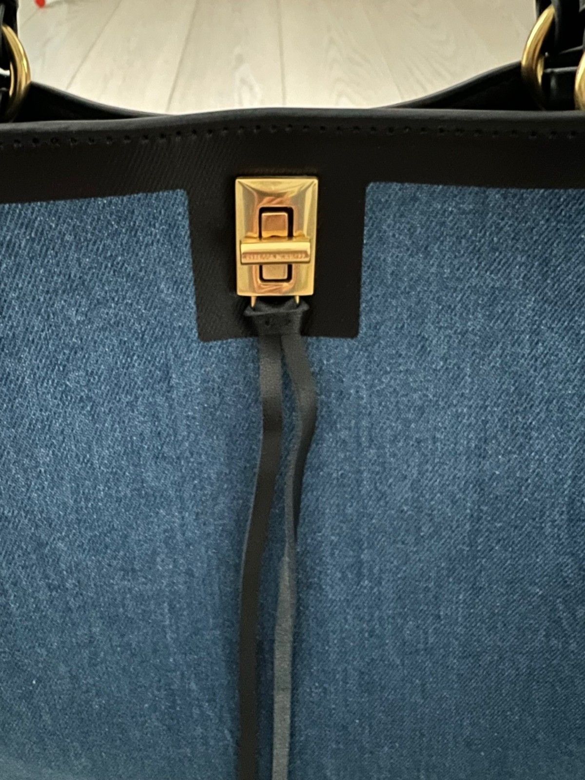 Rebecca Minkoff Rebecca Minkoff Darren Surplus Studded Tote Bag Blue Black Size ONE SIZE - 6 Thumbnail