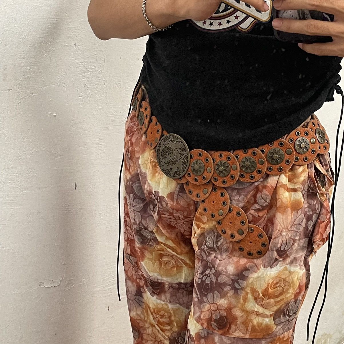 If Six Was Nine × Japanese Brand × Le Grande Bleu (L.G.B.) Brown wide circle flower belt Boho styled Size ONE SIZE - 2 Thumbnail