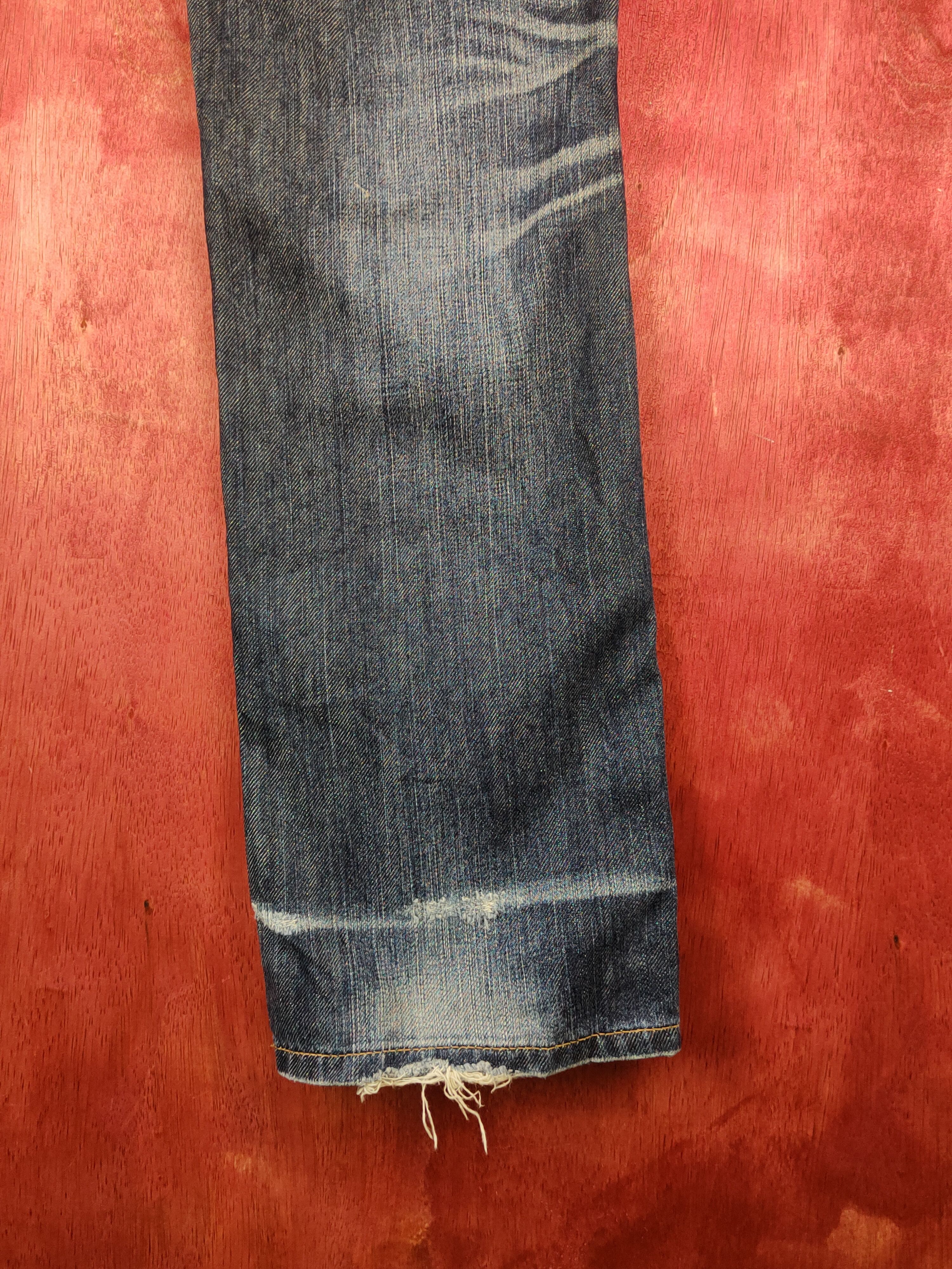 Levi's 511 Levi's Dark Blue Distressed ripped vintage Denim #S1534 Size US 30 / EU 46 - 14 Thumbnail