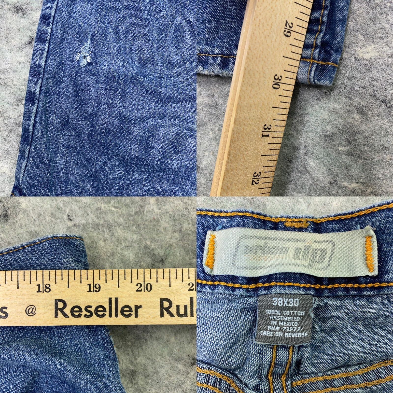 Vintage VINTAGE Urban Pipeline Jeans Mens 38x30 Blue Straight Leg Relaxed Distressed 90s Jeans Mens Size US 38 / EU 54 - 8 Thumbnail