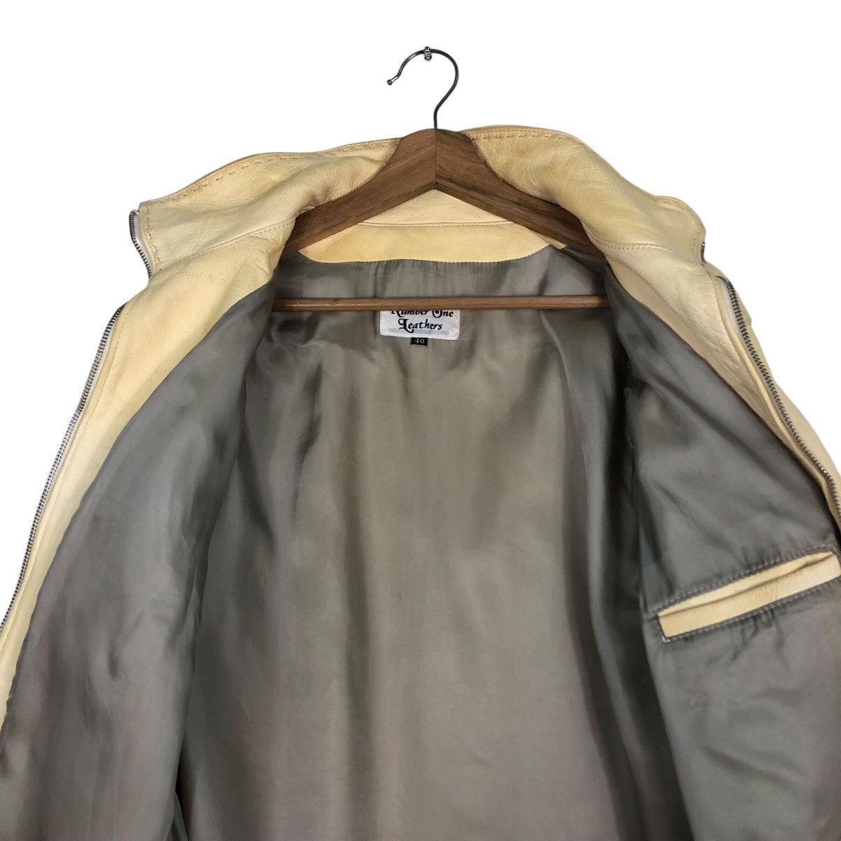 Japanese Brand 📌Vintage Leather Jacket Biker Number One Issey Miyake Size US M / EU 48-50 / 2 - 15 Thumbnail
