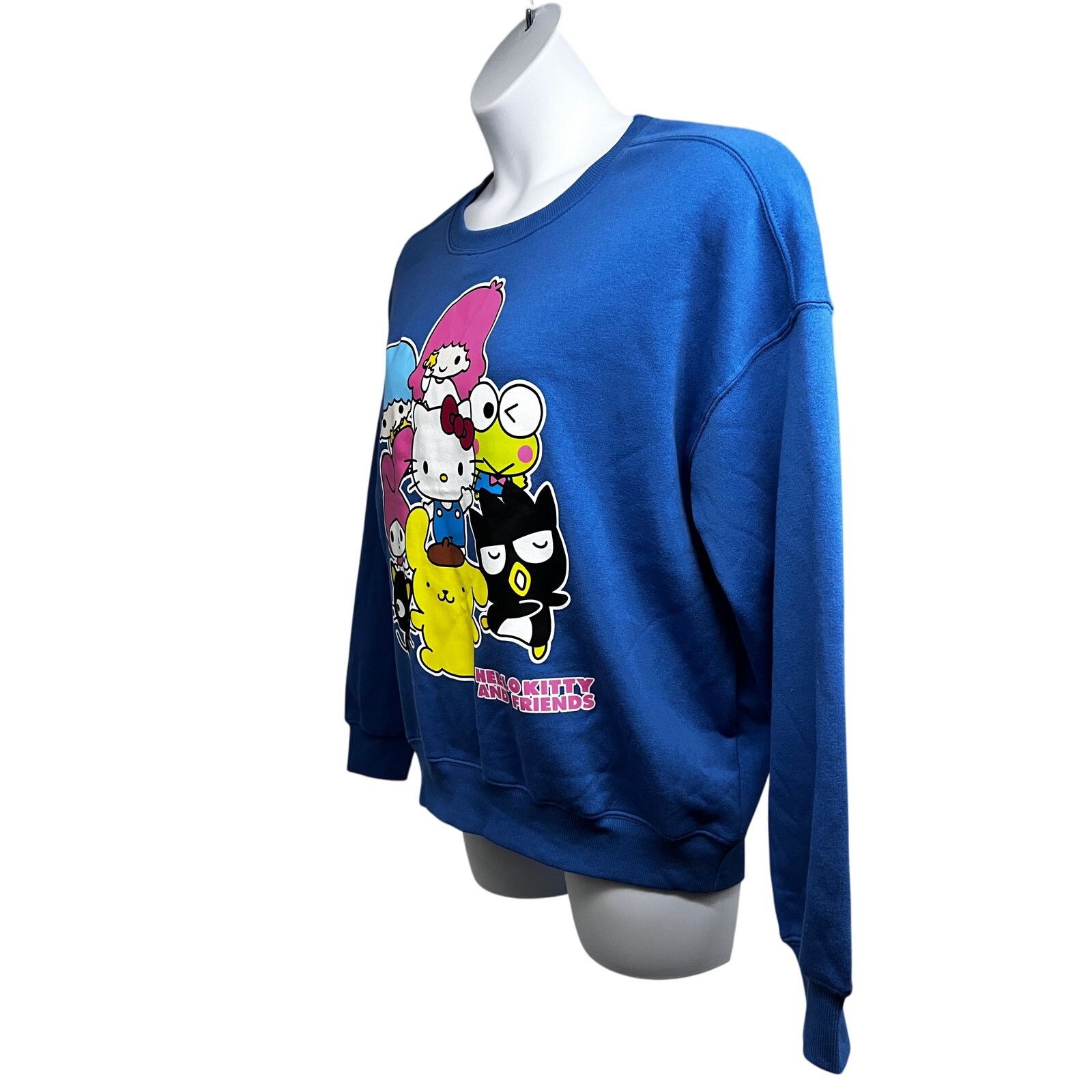 Vintage Hello Kitty and Friends Blue Graphic Pullover Sweatshirt L Size L / US 10 / IT 46 - 2 Thumbnail