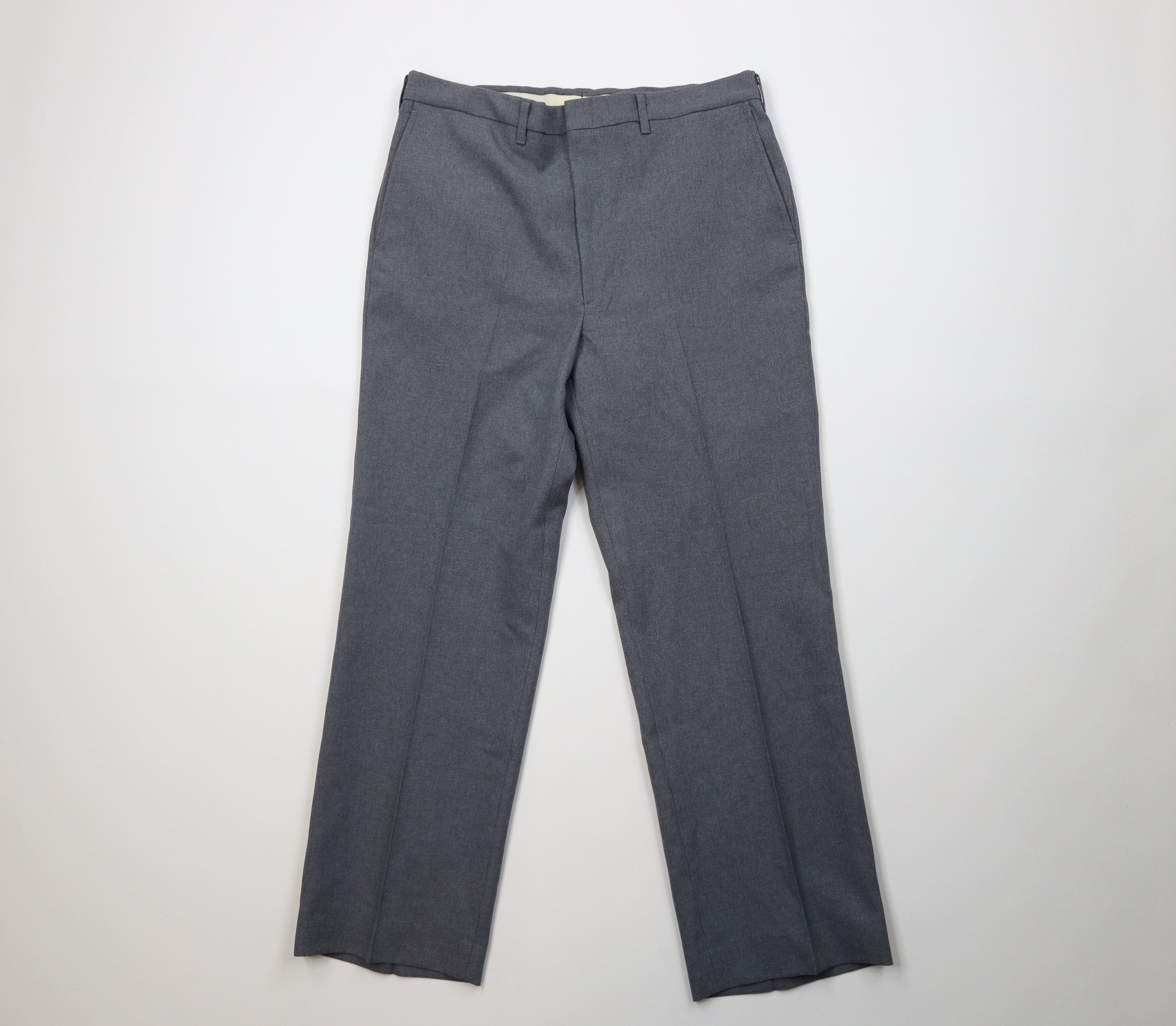 Vintage Vintage 70s Streetwear Flared Wide Leg Chino Pants Gray USA Size US 34 / EU 50 - 1 Thumbnail