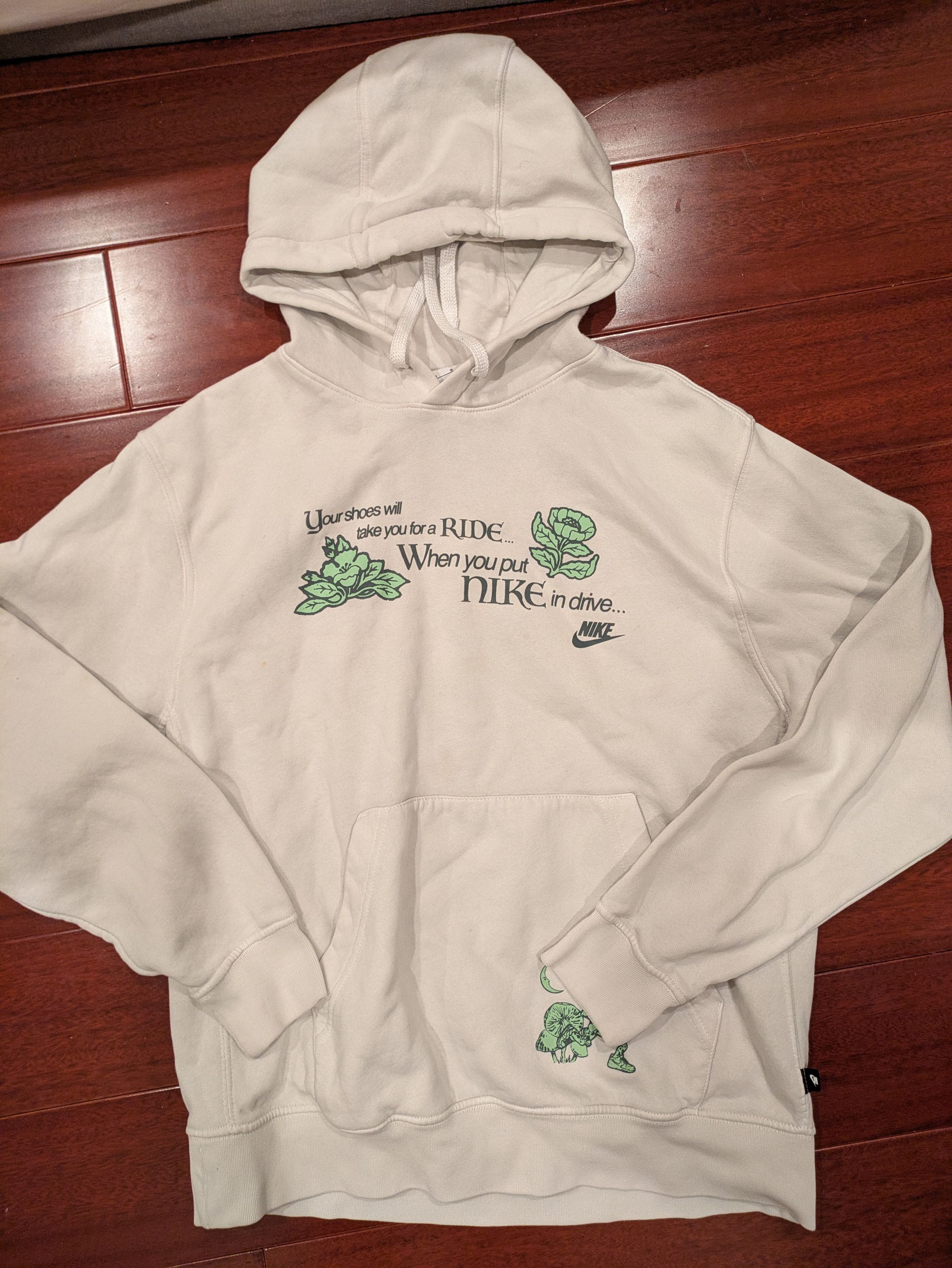 Nike White Nike Graphic Hoodie Size US M / EU 48-50 / 2 - 1 Thumbnail