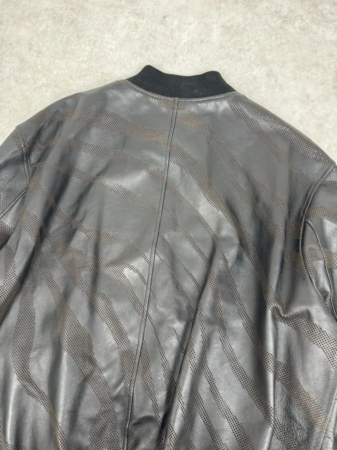Roberto Cavalli Roberto Cavalli Black Lazer Cut Bomber Leather Jacket Size US XL / EU 56 / 4 - 6 Thumbnail