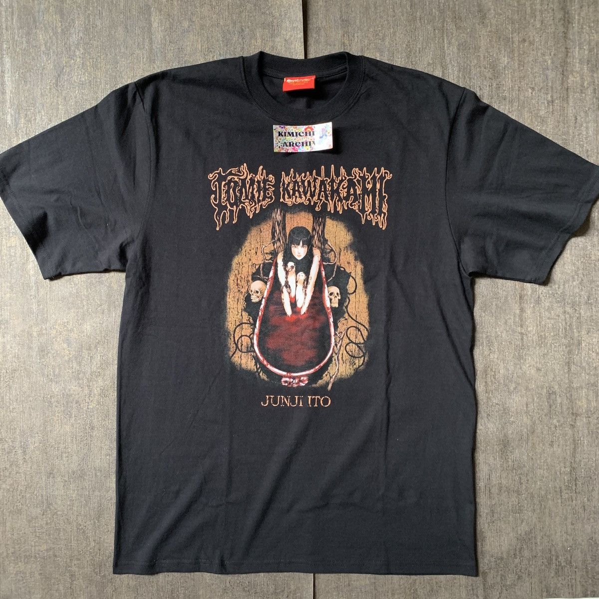 image of Junji Ito X Tomie X Anime Tee X Anime X Bbootleggg in Black, Men's (Size XL)