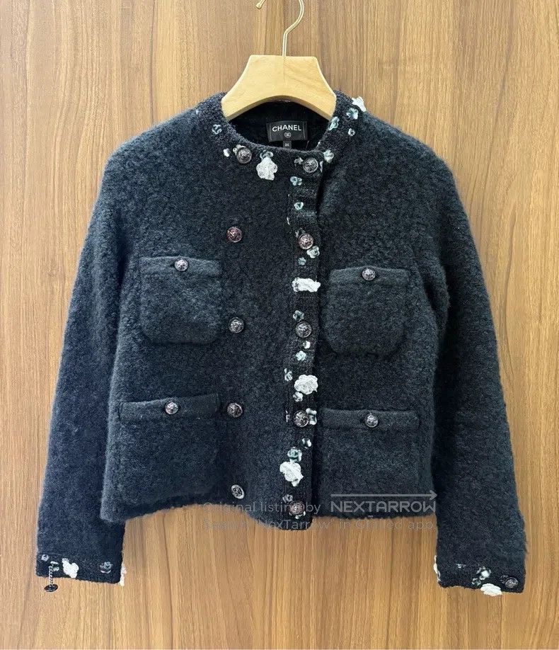 Chanel Chanel Black cashmere knitted jacket Size XXS / US 00 / IT 34 - 1 Thumbnail