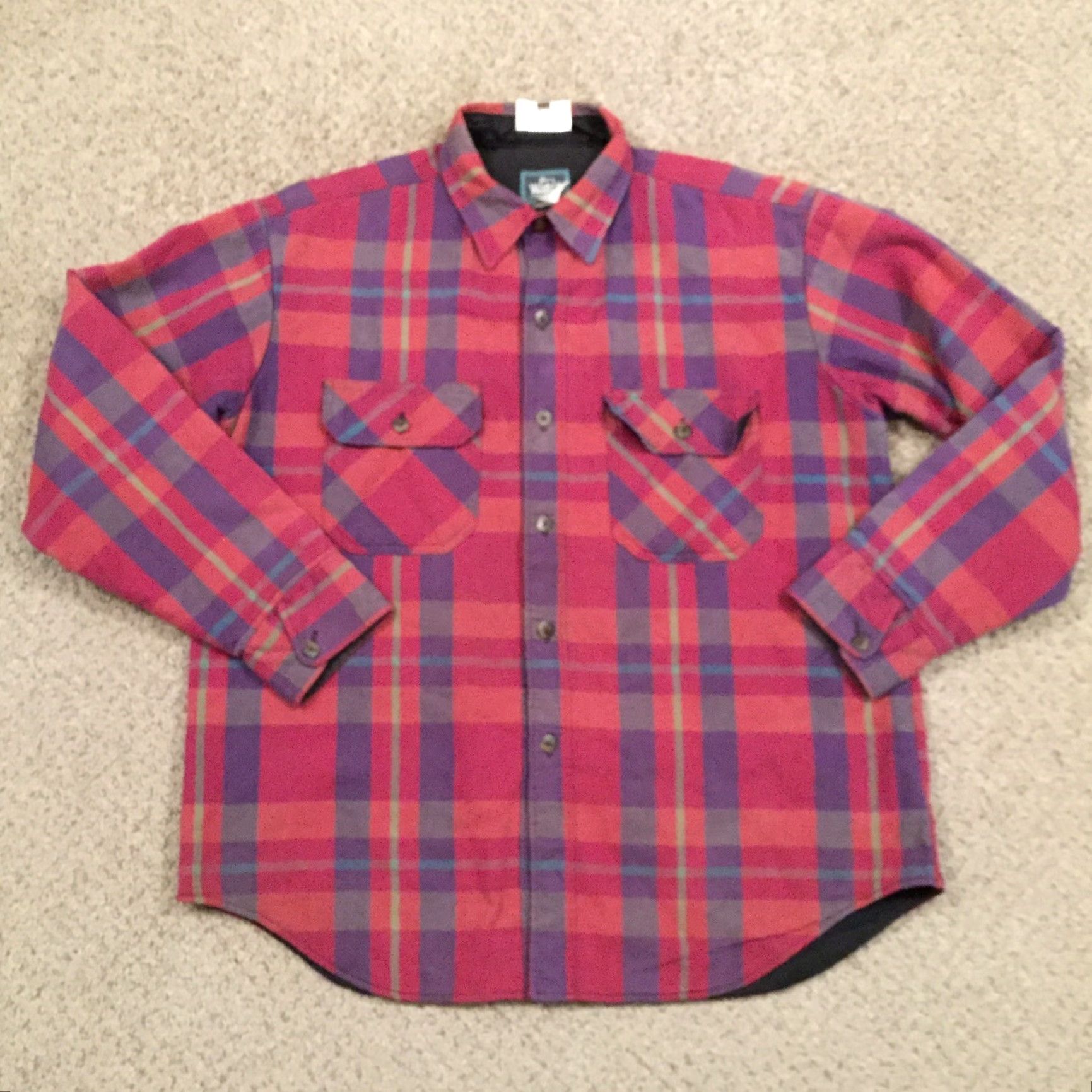 Vintage VINTAGE Woolrich Shirt Mens L Red Plaid Long Sleeve Button-Up Lined Size US L / EU 52-54 / 3 - 2 Thumbnail