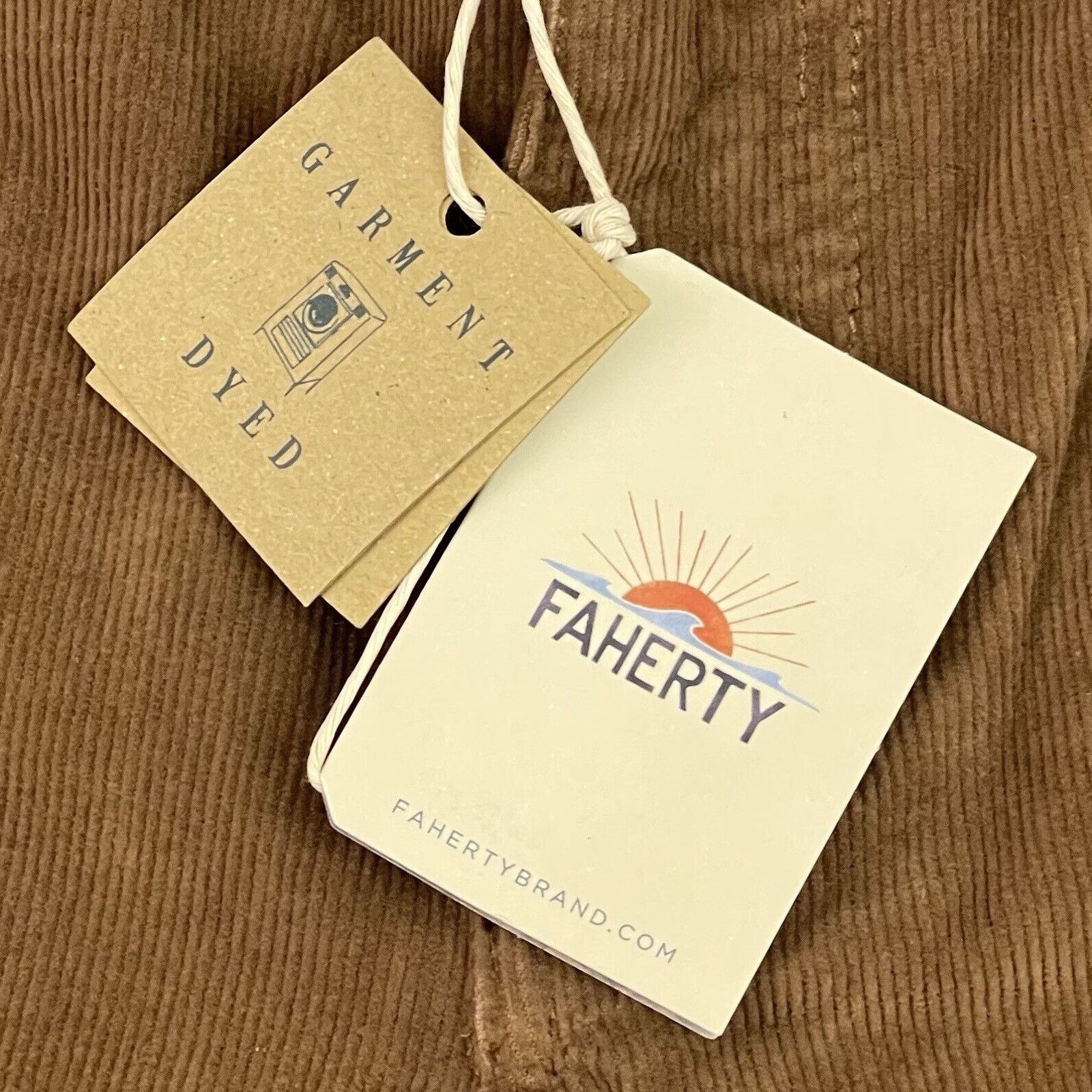 Faherty Faherty Corduroy Pants Womens 25 Brown Stretch Cord Julianne Size 25" / US 0 / IT 36 - 9 Thumbnail