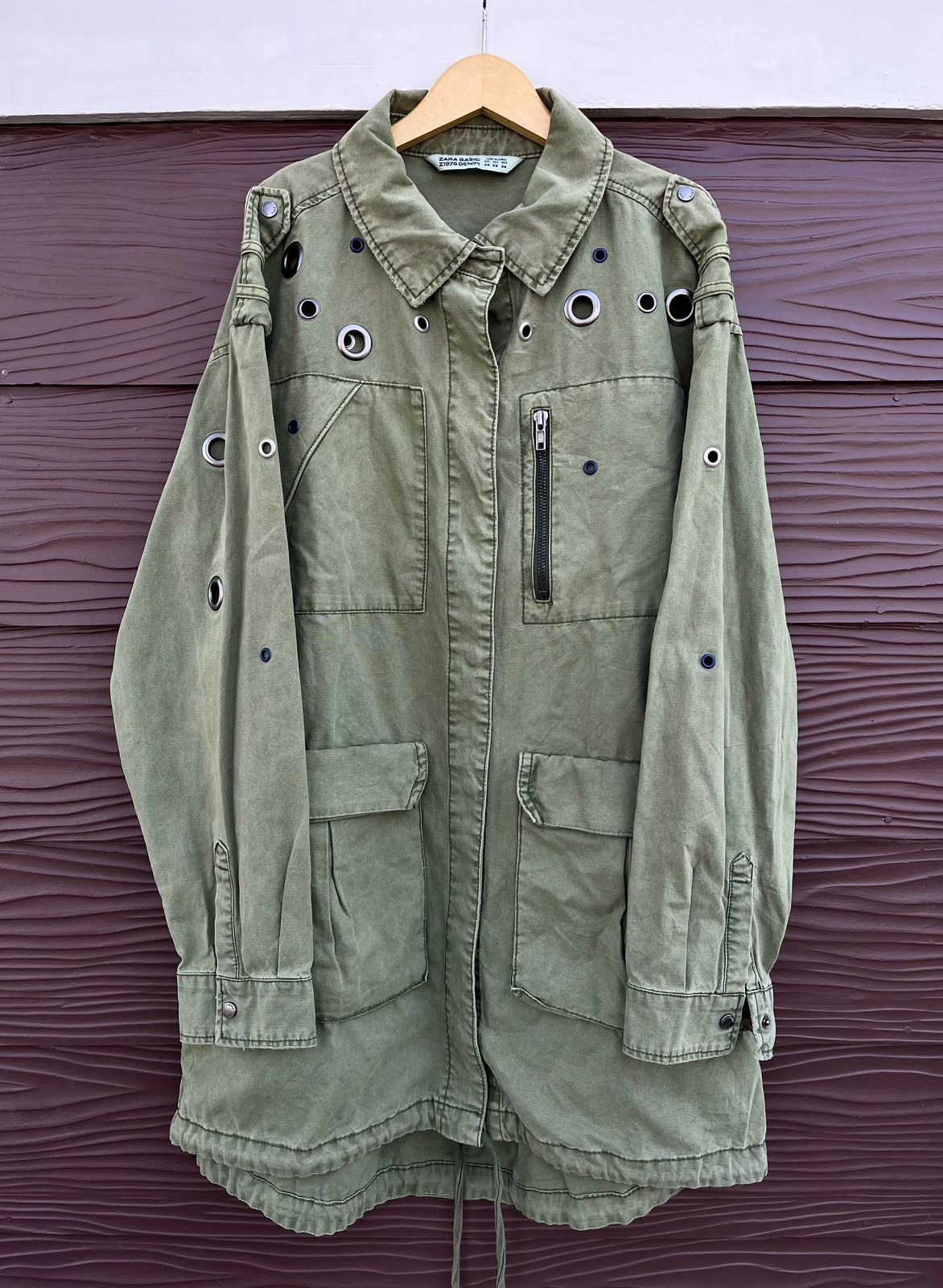 Zara Vintage Zara Distressed Canvas Parca Jakcet Size US L / EU 52-54 / 3 - 1 Thumbnail