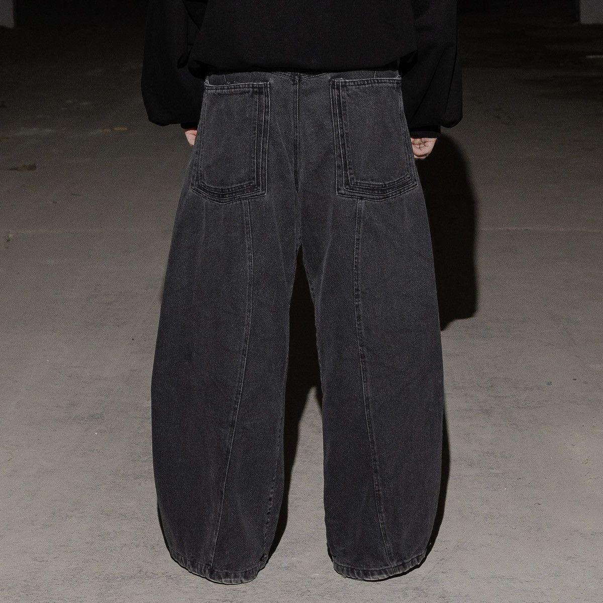 Designer × Vintage Washed Grey Denim Pants by DEMODES Size US 34 / EU 50 - 3 Thumbnail