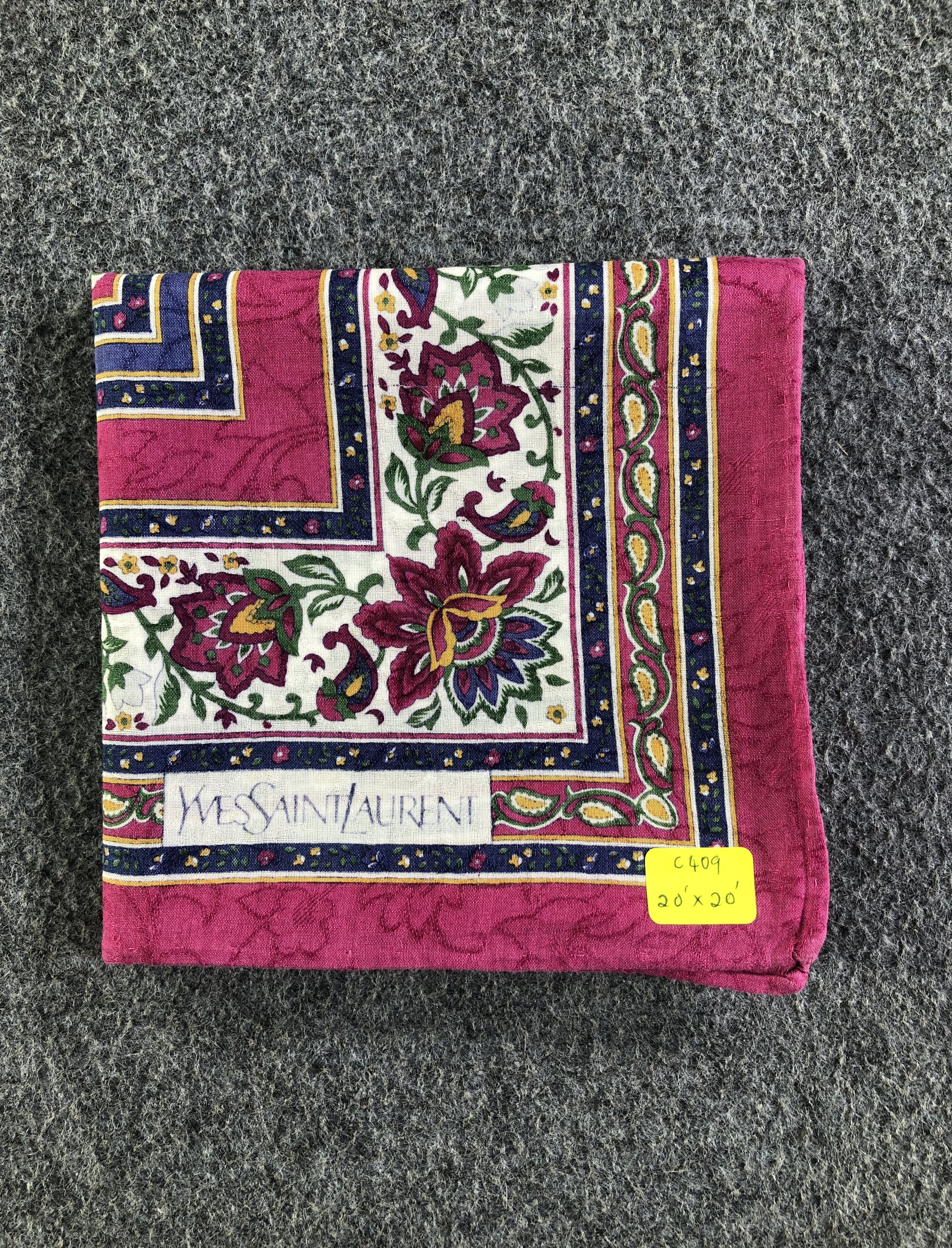 Vintage Yves Saint Laurent Handkerchief / Bandana / Neckerchief C409 Size ONE SIZE - 6 Thumbnail