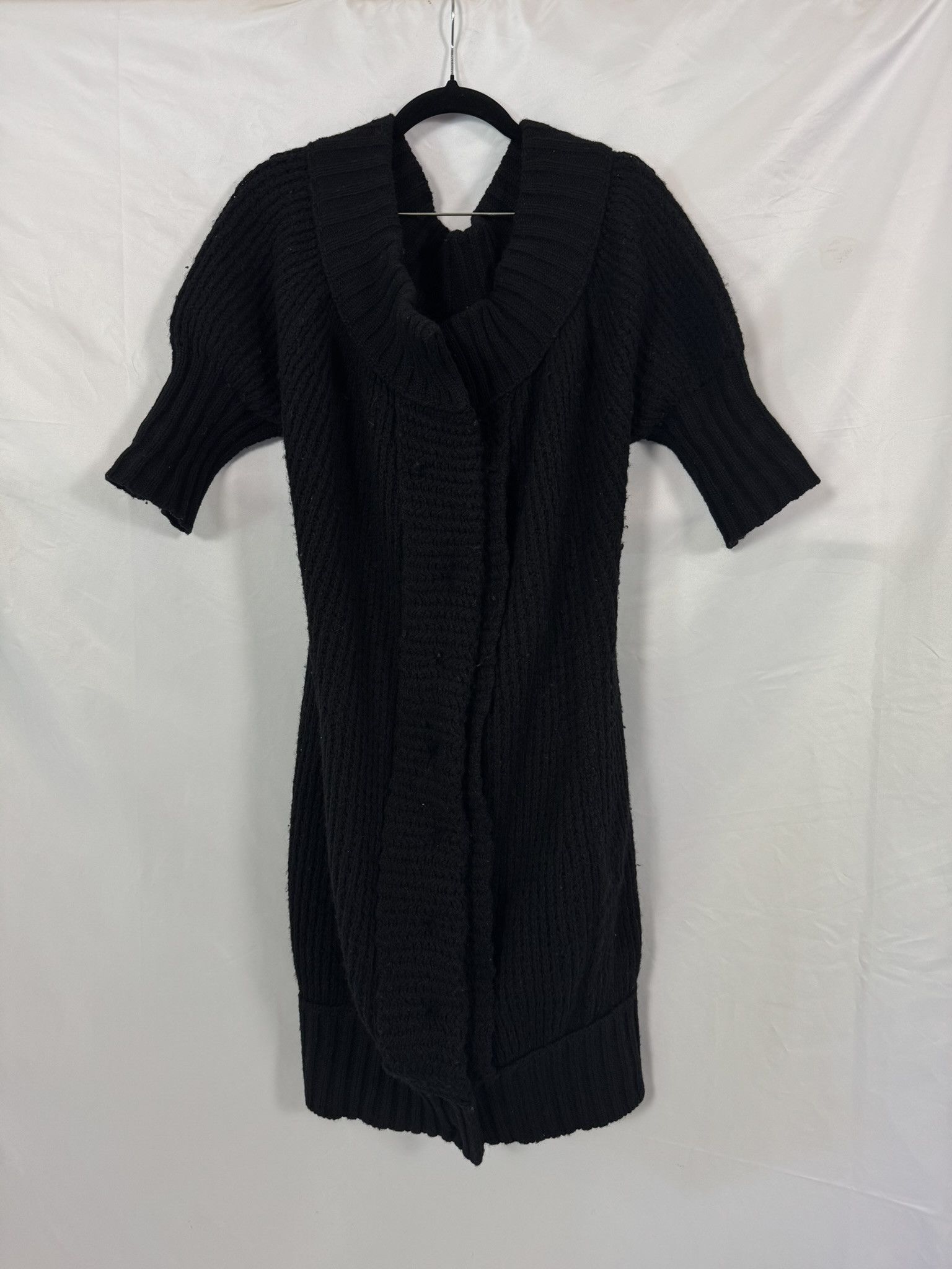 Yohji Yamamoto Y's Yohji Yamamoto Black Wool Chunky Knit Sweater Size M / US 6-8 / IT 42-44 - 1 Thumbnail
