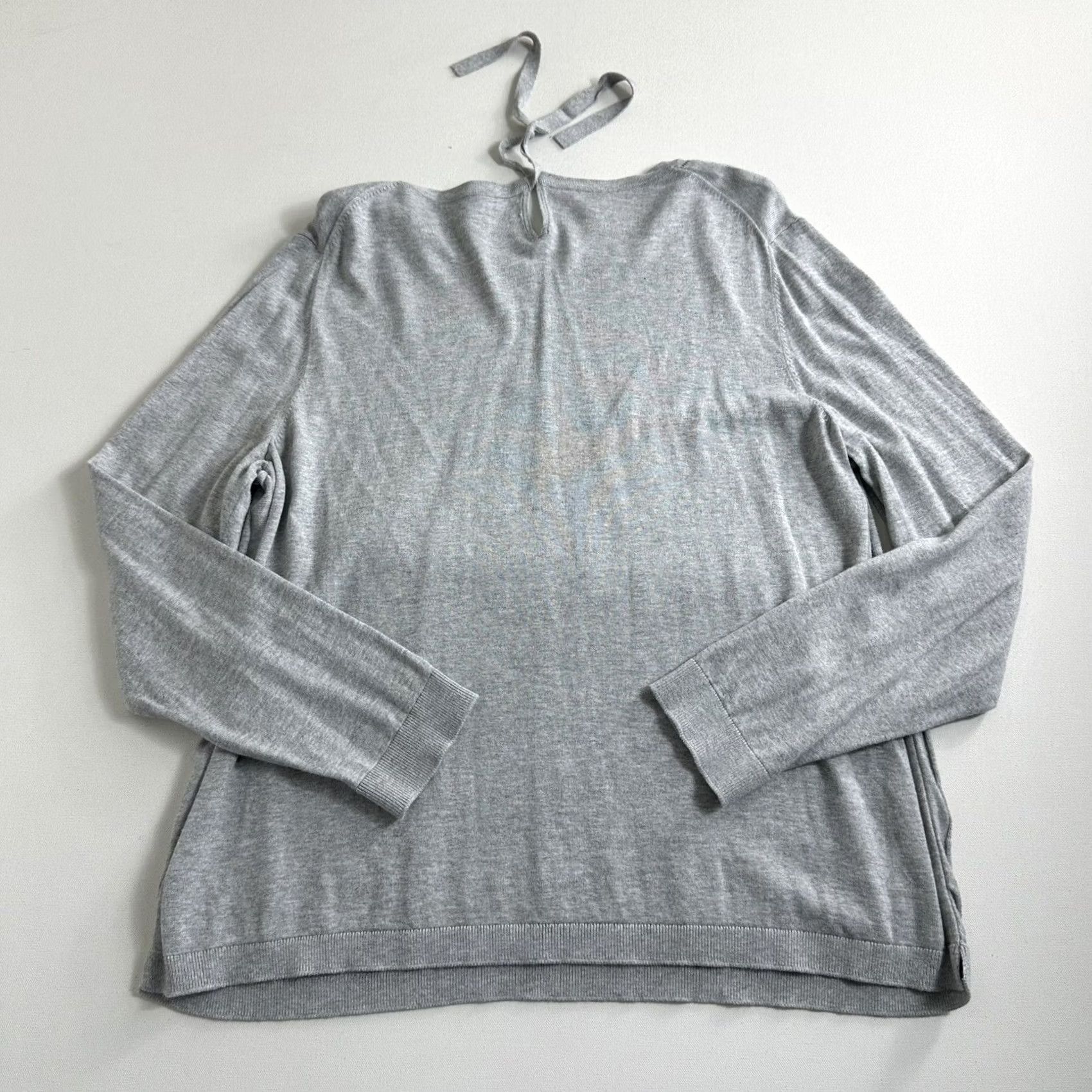 Talbots Talbots Flamingo Knit Sweatshirt XL Gray Pullover Long Sleeve Womens Size XL / US 12-14 / IT 48-50 - 3 Thumbnail