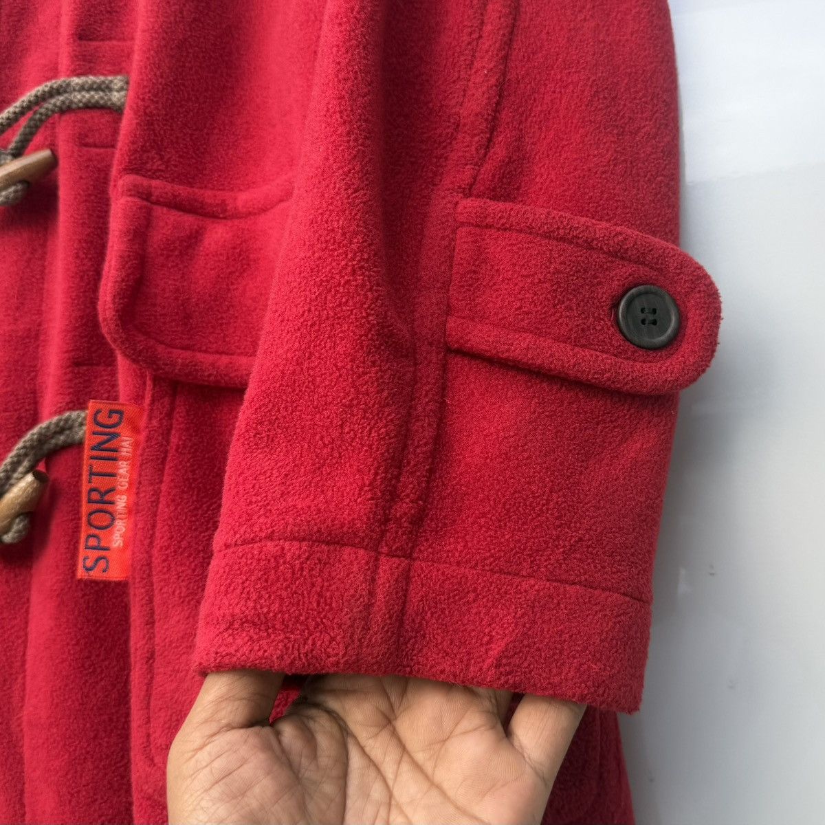 Hai Sporting Gear Vintage HAI Sporting Gear Issey Miyake Red Duffle Coat Japan Size US M / EU 48-50 / 2 - 11 Thumbnail