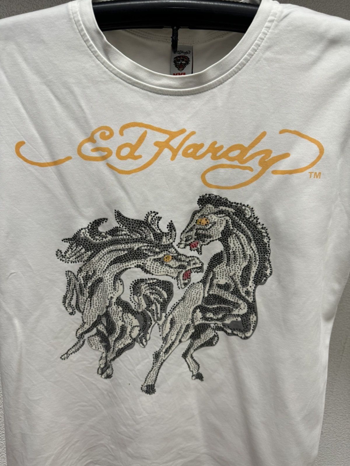Ed Hardy Ed hardy by christian audigier white t-shirt XXL 2xl Size US XXL / EU 58 / 5 - 4 Thumbnail