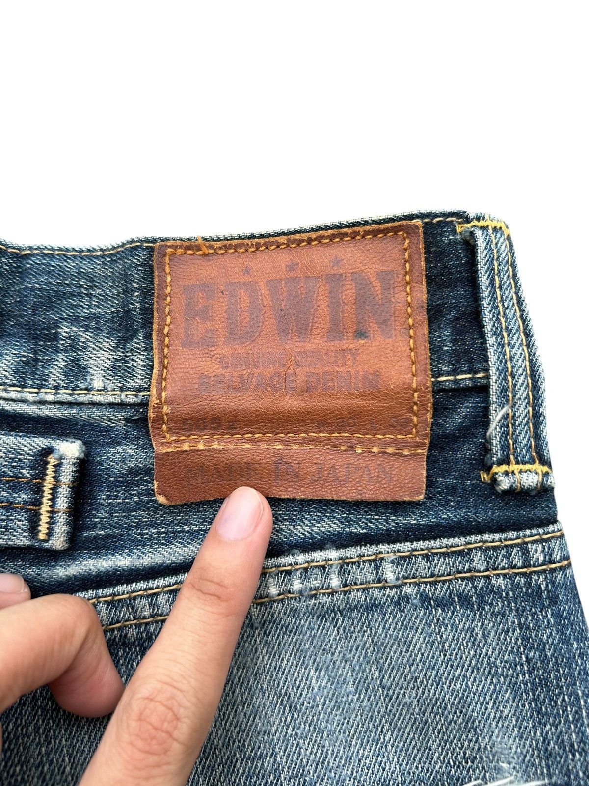 Kapital Edwin Selvedge Distressed Buckle Back Denim Made Japan Size US 32 / EU 48 - 5 Thumbnail