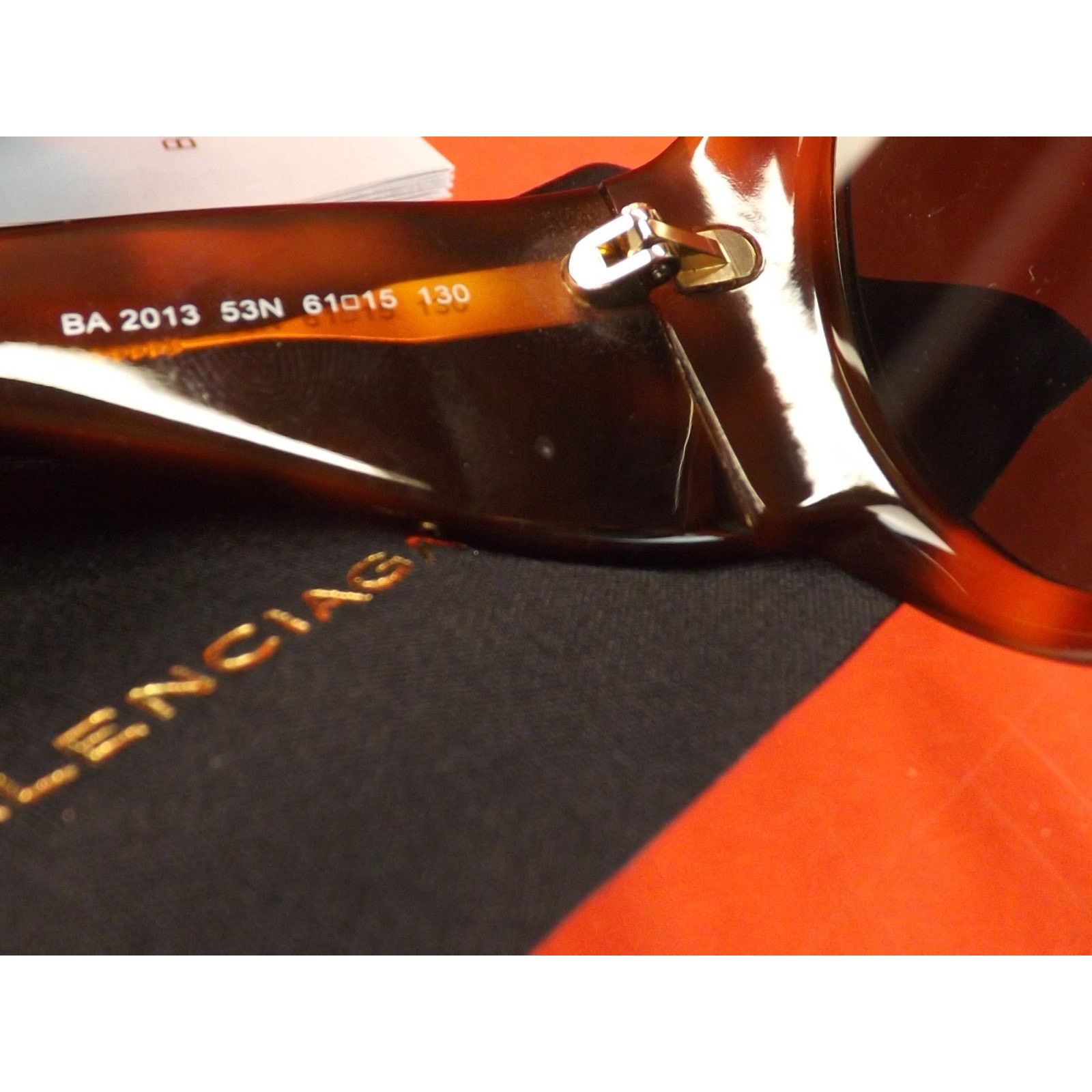 Balenciaga BALENCIAGA HAVANA PLASTIC FRAME OVERSIZED SUNGLASSES $495 IT Size ONE SIZE - 6 Thumbnail