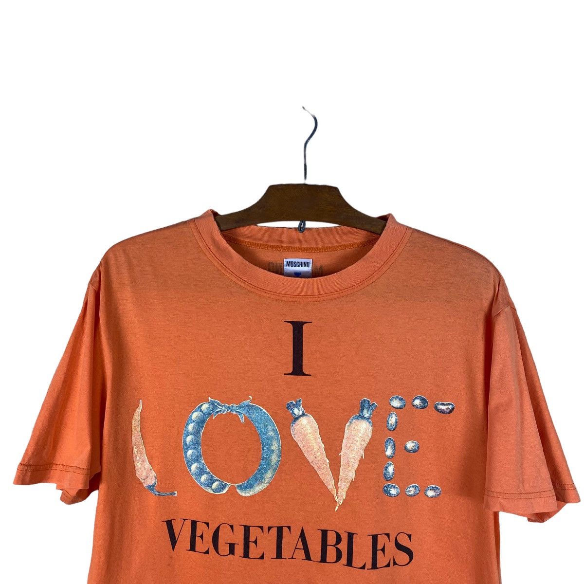 Moschino MOSCHINO I LOVE VEGETABLE LOVE ME DISTRESSED T SHIRT Size US M / EU 48-50 / 2 - 2 Thumbnail