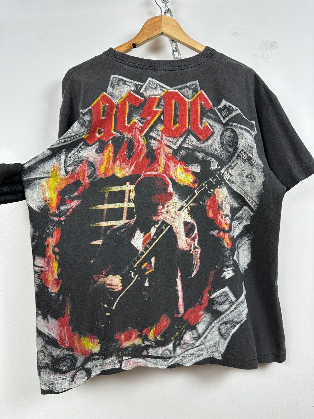 AC/DC Vintage AC/DC All Over Print Rare T-Shirt Size US XL / EU 56 / 4 - 17 Thumbnail