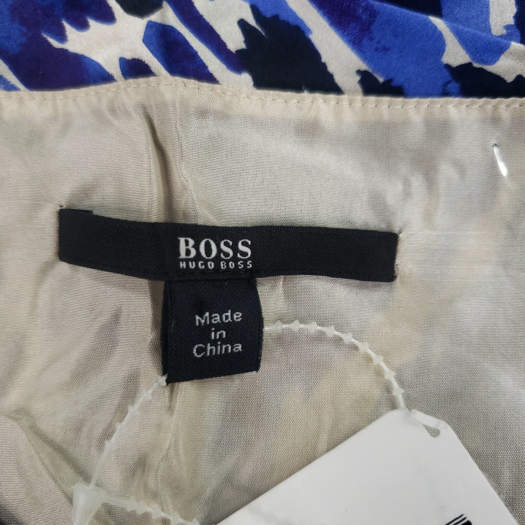 Hugo Boss HUGO BOSS Blue White Layered Cap Sleeve Silk Blouse Shirt Womens Size 2 Pullover Size XS / US 0-2 / IT 36-38 - 5 Thumbnail