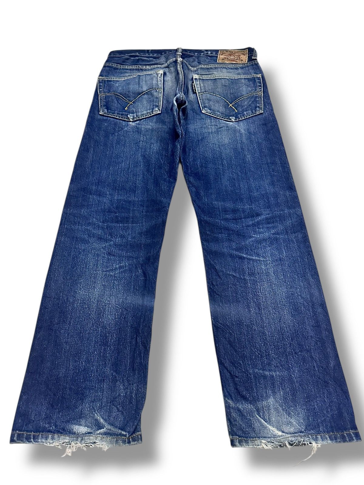HOLLYWOOD RANCH MARKET Vintage HRM Distressed Jeans Baggy Loose With Thunder Faded Size US 32 / EU 48 - 2 Thumbnail