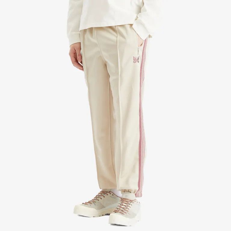 Needles Needles Poly Smooth Zipped Track Pant - Ivory - New w/ Tags Size US 32 / EU 48 - 2 Thumbnail