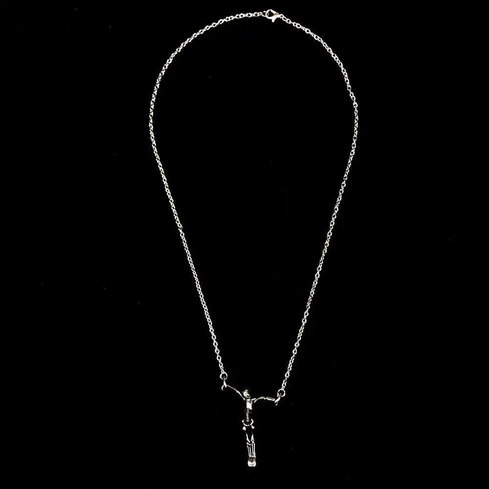 Jewelry Skeleton Necklace Punk Gothic Chain Size ONE SIZE - 3 Thumbnail