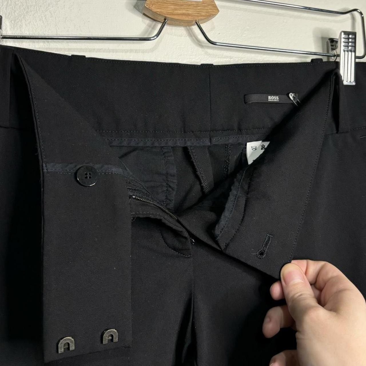 Hugo Boss × Vintage Vintage Y2K Hugo Boss Black Wool Slim Fit Dress Pants Size 27" / US 4 / IT 40 - 4 Thumbnail