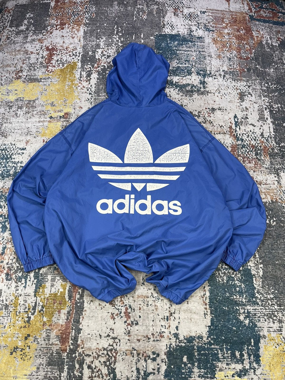 Adidas Vintage Adidas Trefoil Lightweight Coach Jackets Size US L / EU 52-54 / 3 - 1 Thumbnail