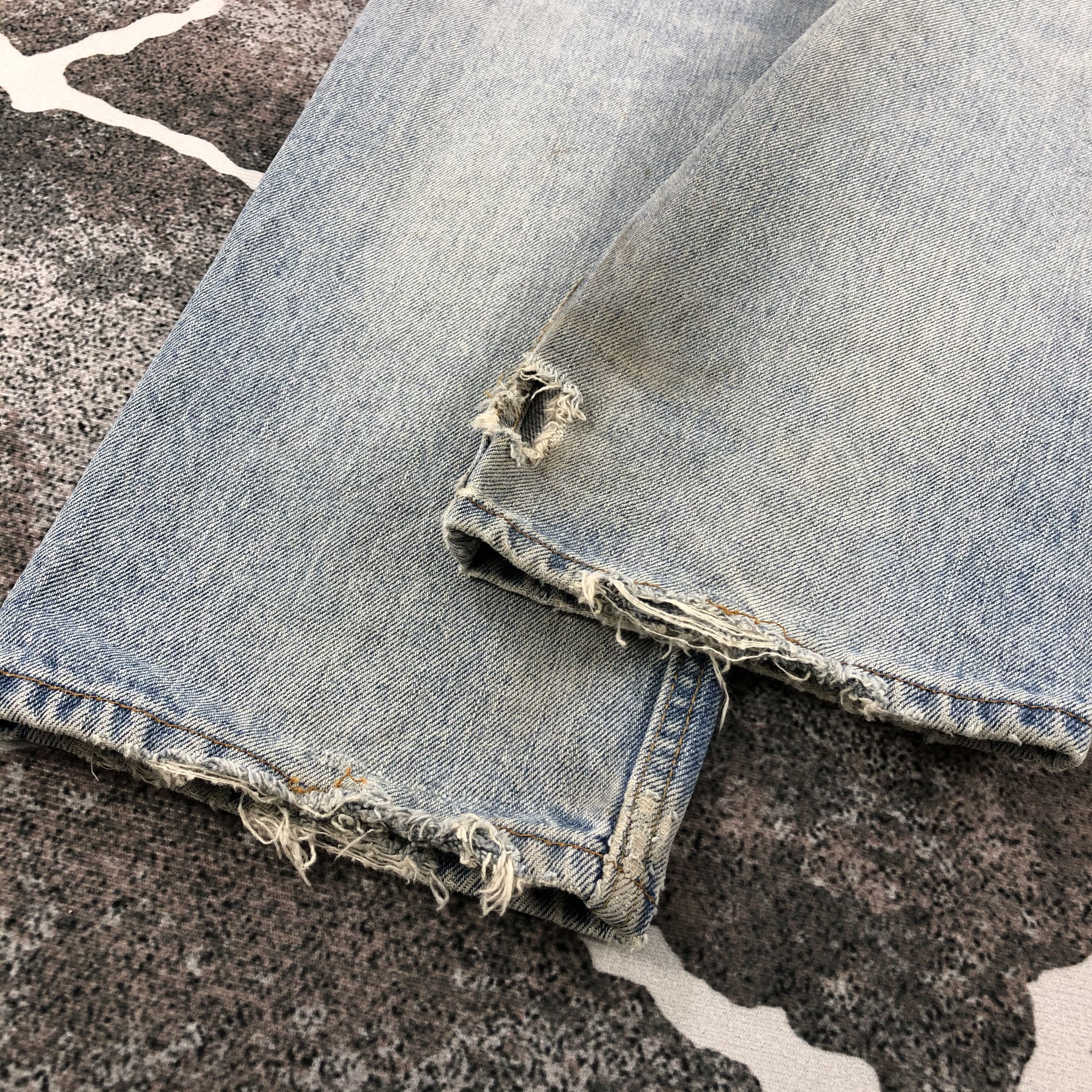 Levi's Vintage 90s Levis 505 Jeans Distress Denim KJ560 Size US 33 - 6 Thumbnail