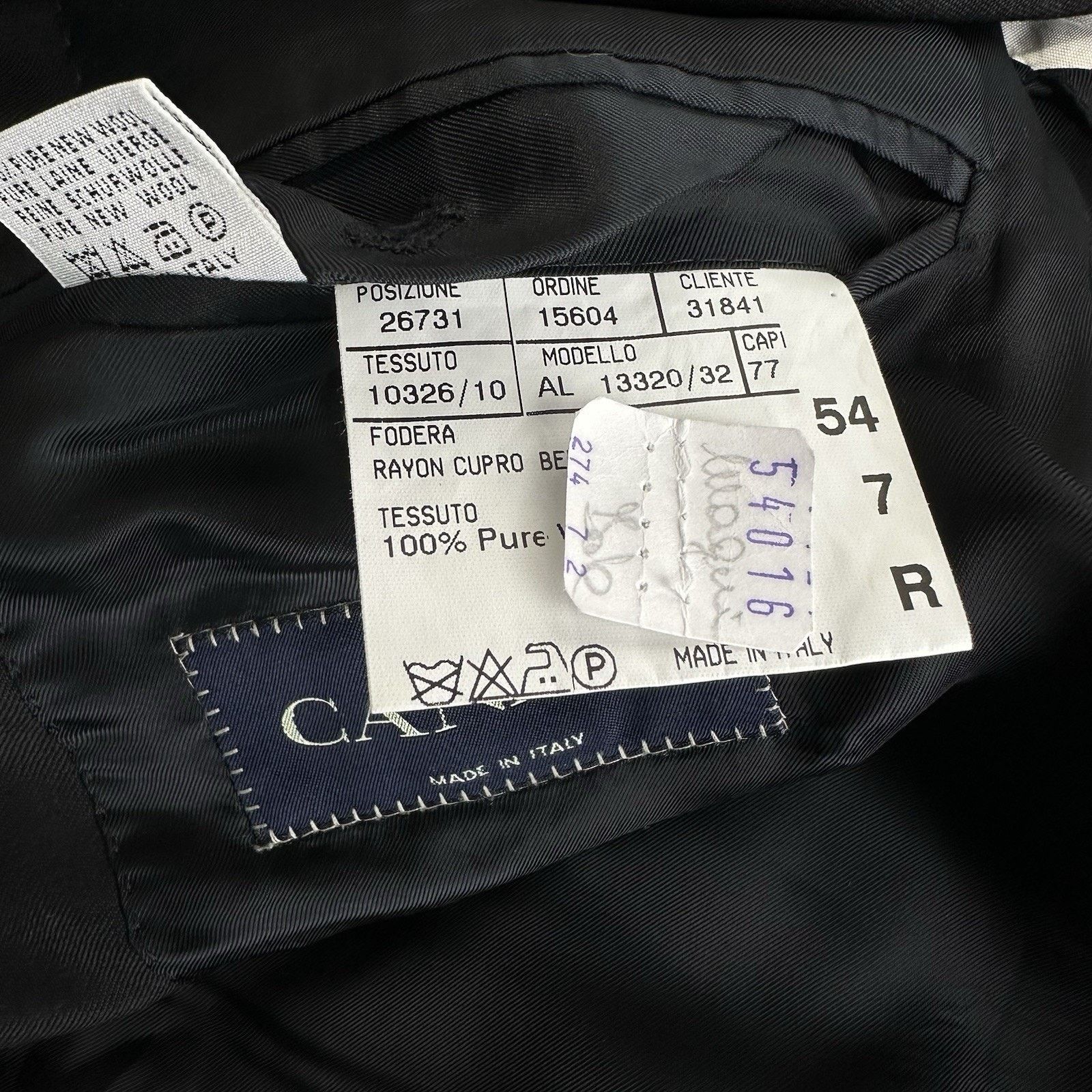 Canali canali wool black 3 button blazer sports coat Size 54 R Size 54R - 8 Thumbnail