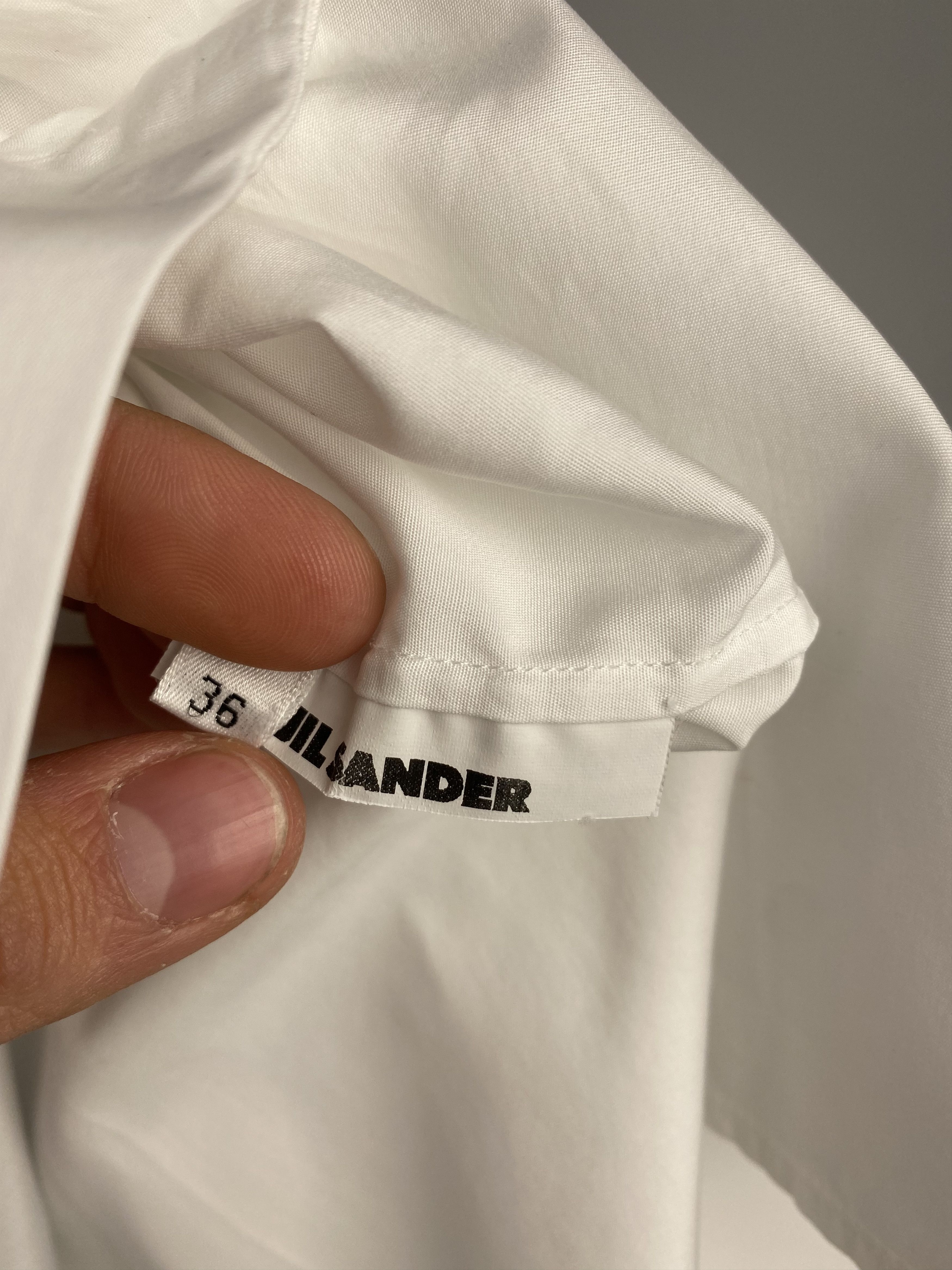 Jil Sander Jil Sander Womens White Button Casual Shirt Size S / US 4 / IT 40 - 10 Thumbnail