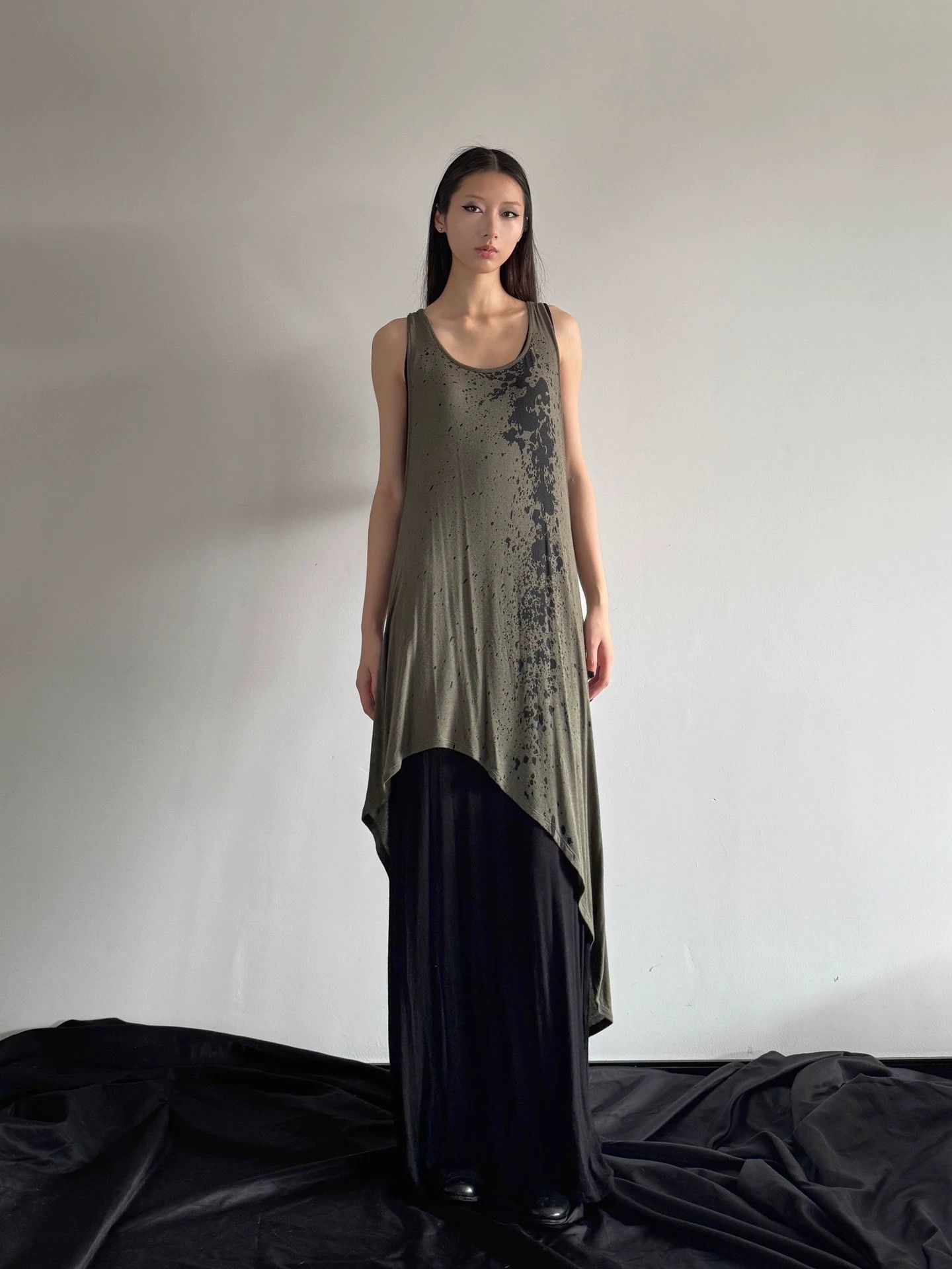 Other Italian Layered Ink-Drip Stretch Irregular Dress Size S / US 4 / IT 40 - 1 Thumbnail