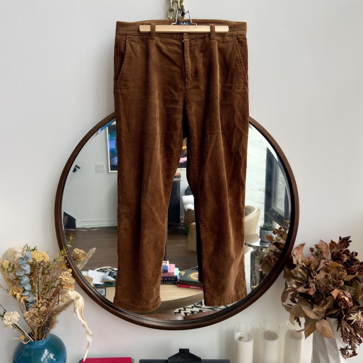 APC brown corduroy pants