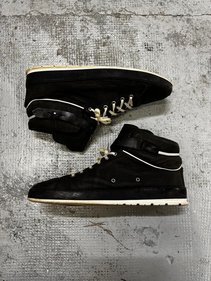 Dior 2000s Dior Homme Black Leather High Top Sneakers Size US 11 / EU 44 - 3 Thumbnail