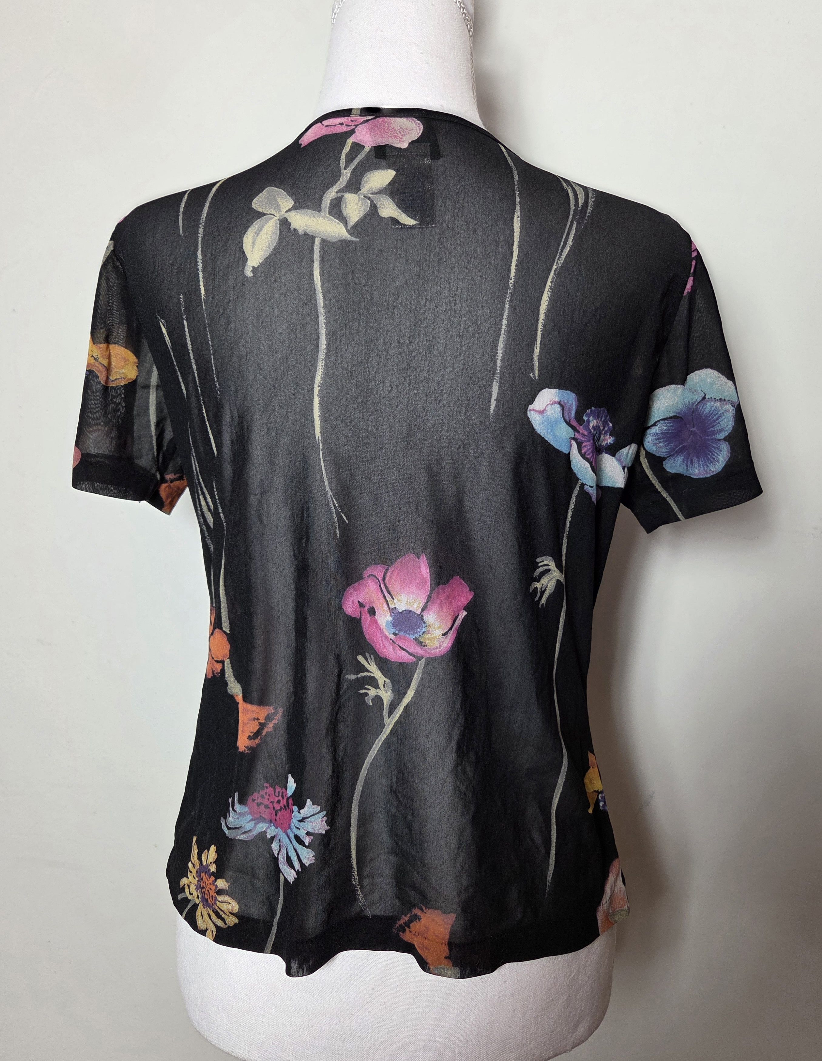 Kenzo Kenzo floral mesh top transparent 90s archive avant garde Size M / US 6-8 / IT 42-44 - 5 Thumbnail