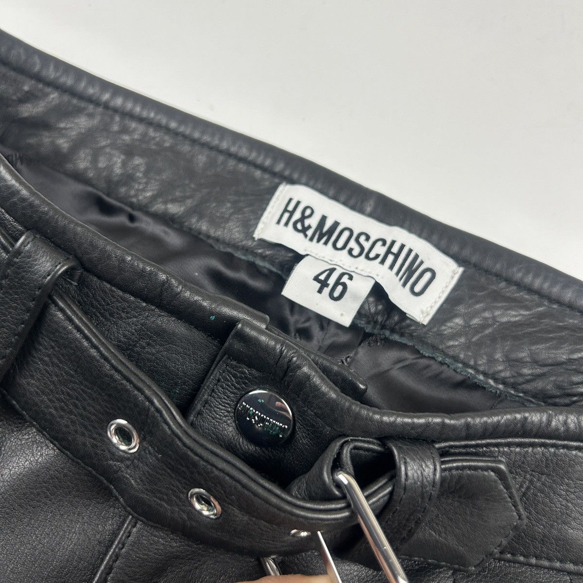H&M × Moschino H&M x Moschino Leather Biker Pants Size US 30 / EU 46 - 3 Thumbnail