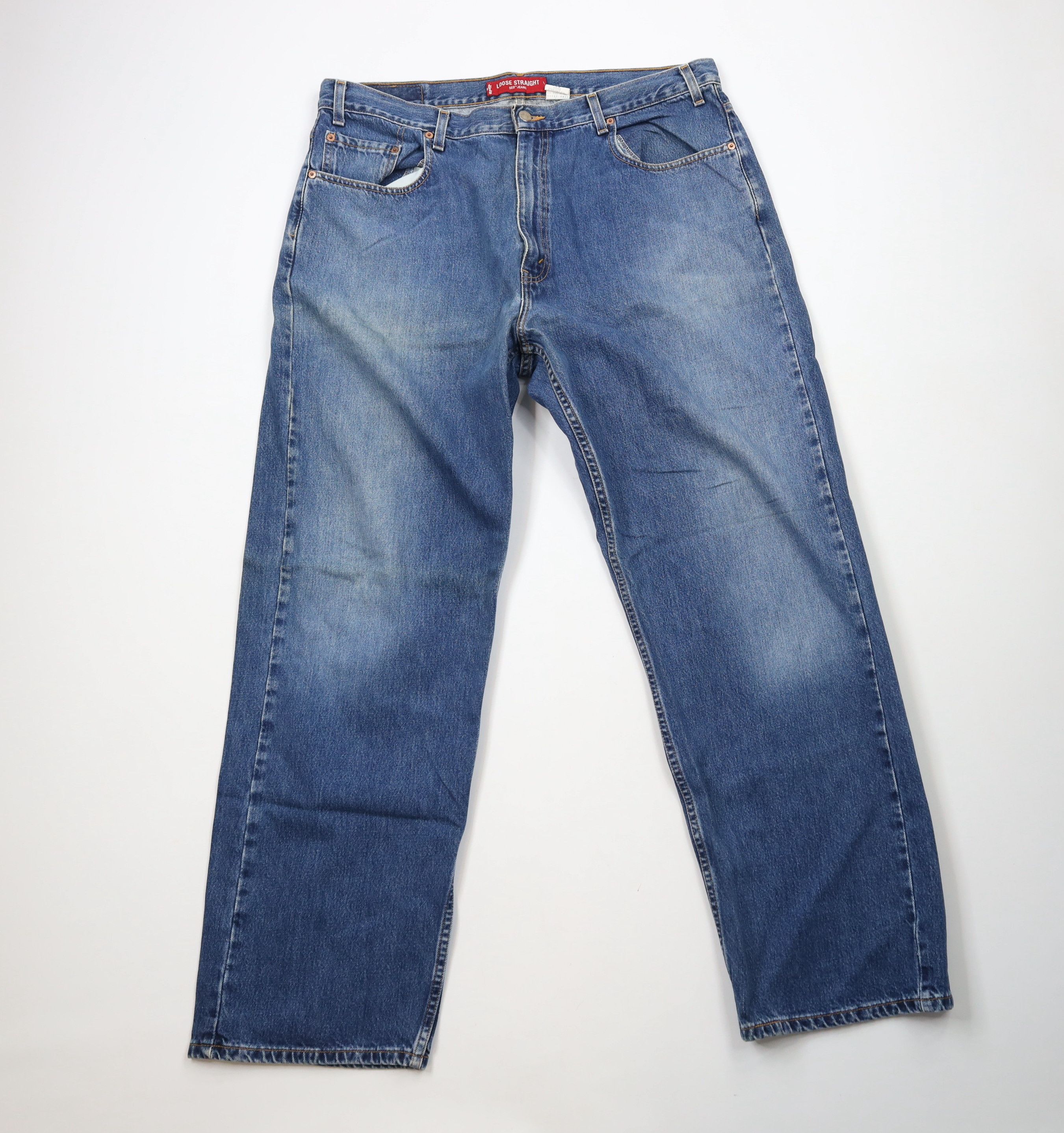 Levi's × Vintage Vintage Y2K 2002 Levis 569 Straight Wide Leg Denim Jeans Size US 40 / EU 56 - 1 Thumbnail