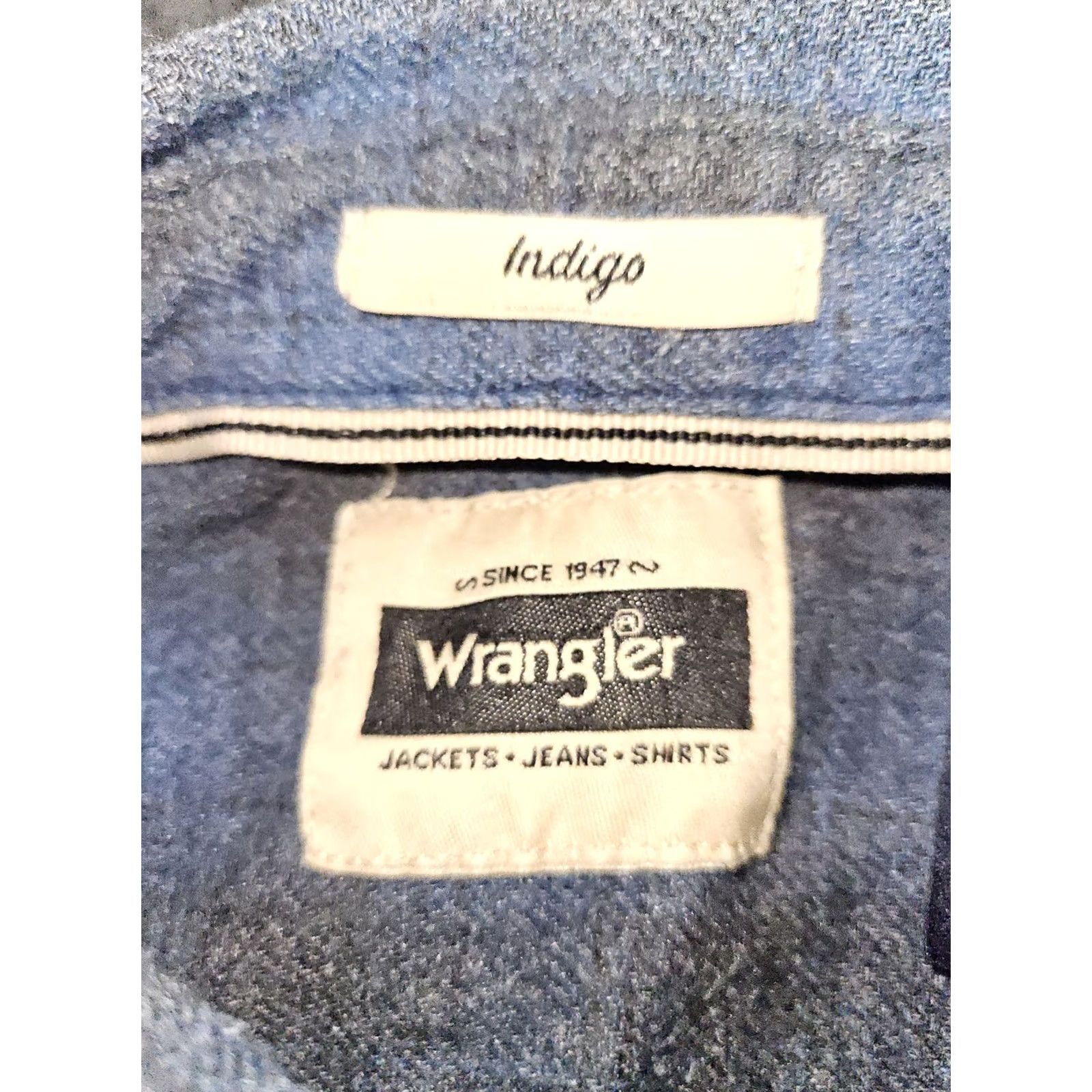 Wrangler Wrangler Shirt Mens Medium Blue Plaid Indigo Western Pearl Snap Flannel Casual Size US M / EU 48-50 / 2 - 5 Thumbnail