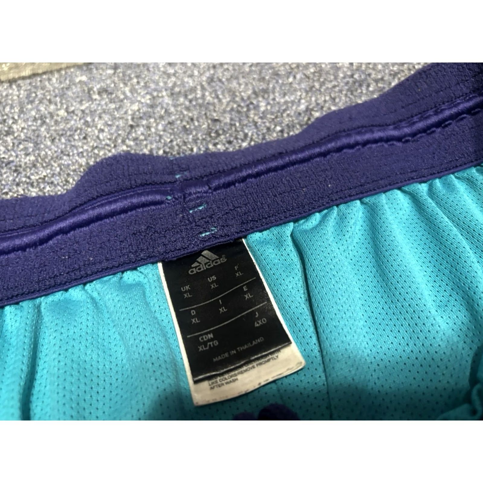 Adidas Adidas Mens Charlotte Hornets Pregame Basketball Shorts Teal/Blue XL N5 Size US 36 / EU 52 - 2 Thumbnail