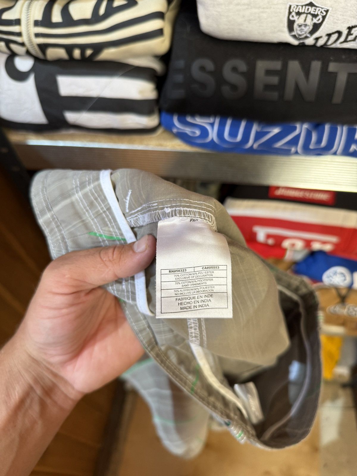 Japanese Brand Nike Vintage Shorts Mini Swoosh Japanese Drill Baggy Hype Size US 34 / EU 50 - 9 Thumbnail
