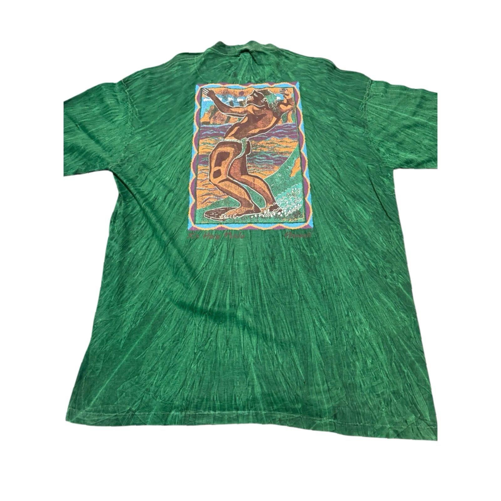 Vintage VINTAGE Crazy Shirts Hawaii Tie Dye T-Shirt Men XL Made In USA Shirt Mens Green USA Tie Dye Graphic Print 1990s Size US XL / EU 56 / 4 - 7 Thumbnail
